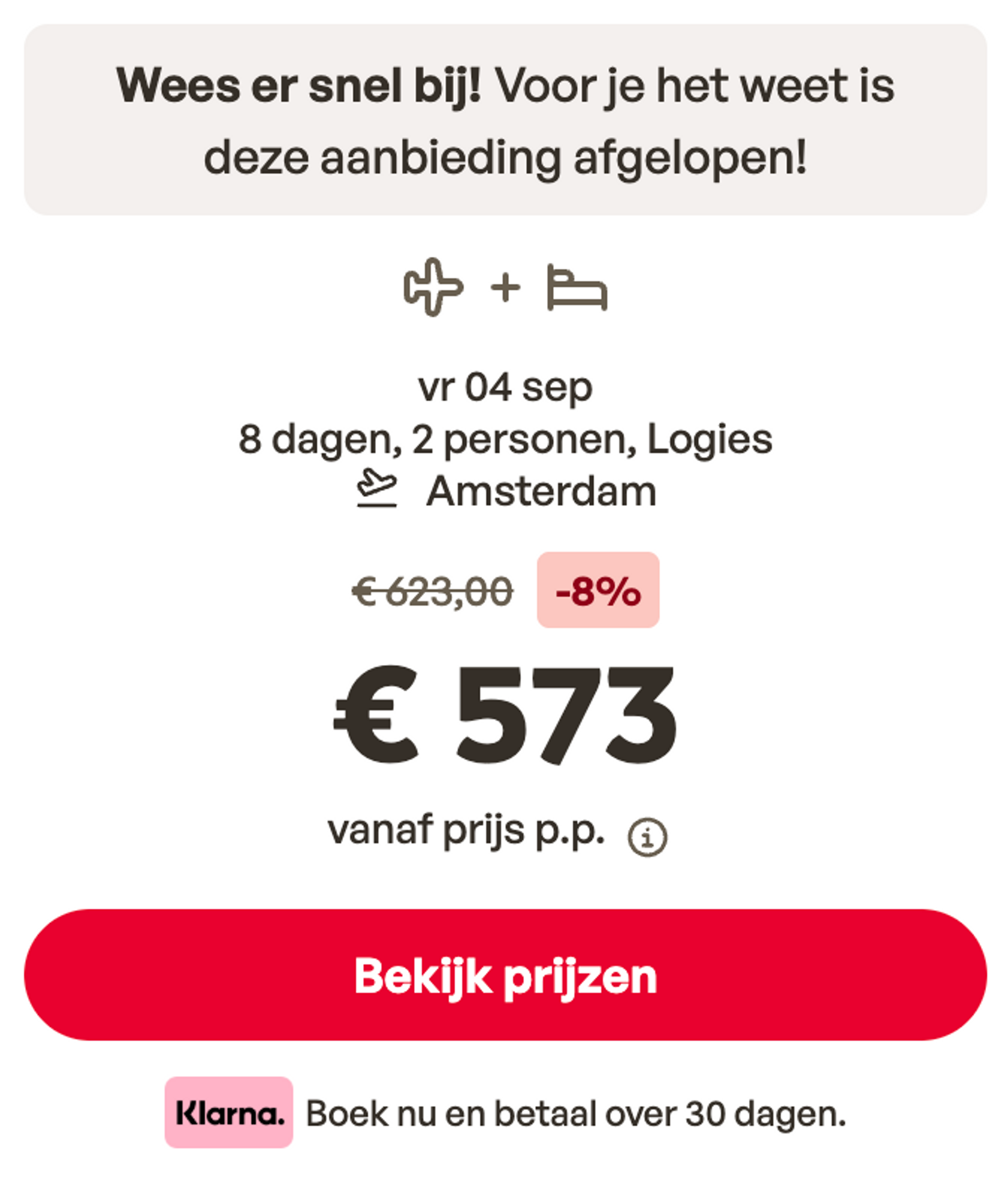 Boekingsvoorbeeld