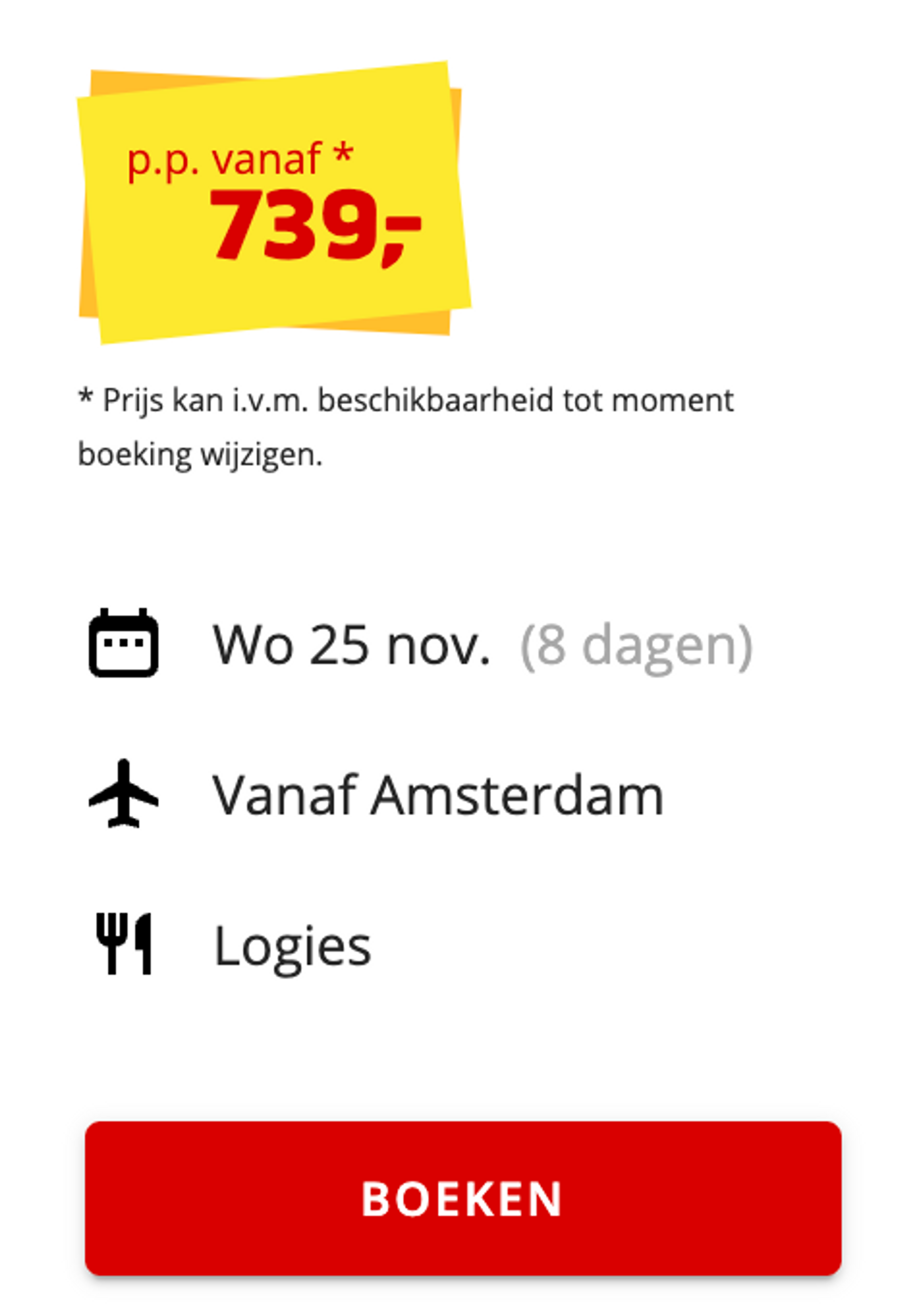 Boekingsvoorbeeld