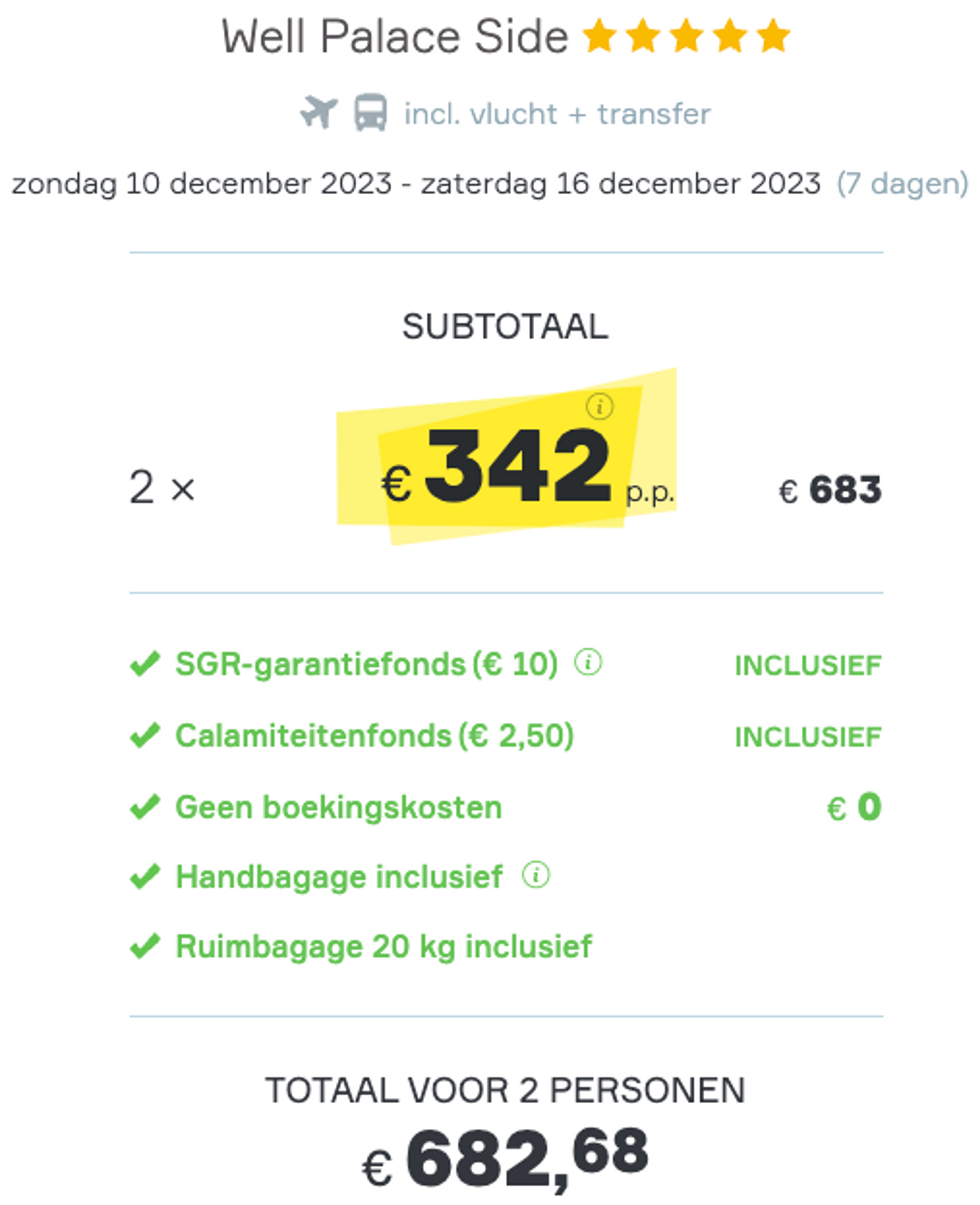 Boekingsvoorbeeld