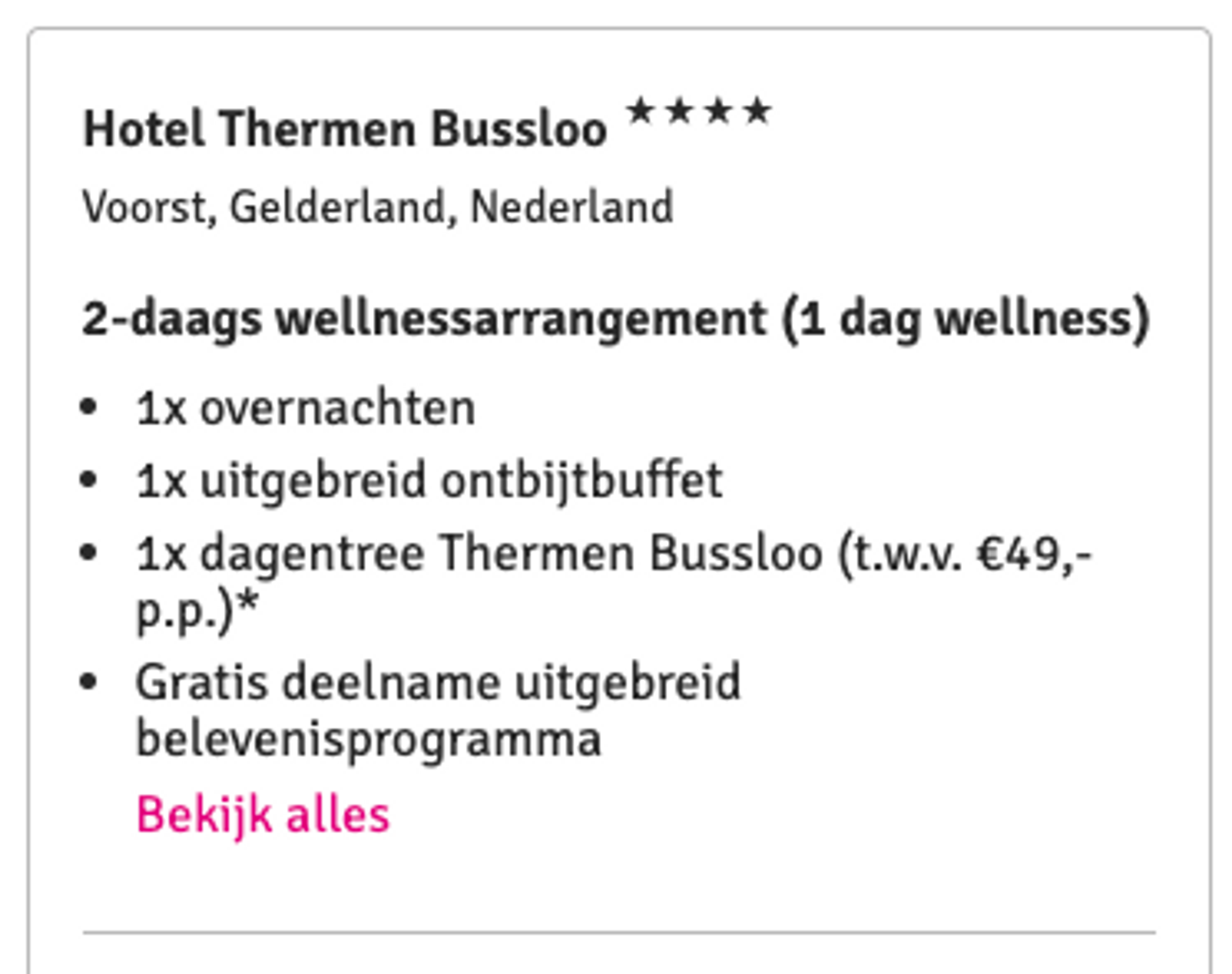 Boekingsvoorbeeld