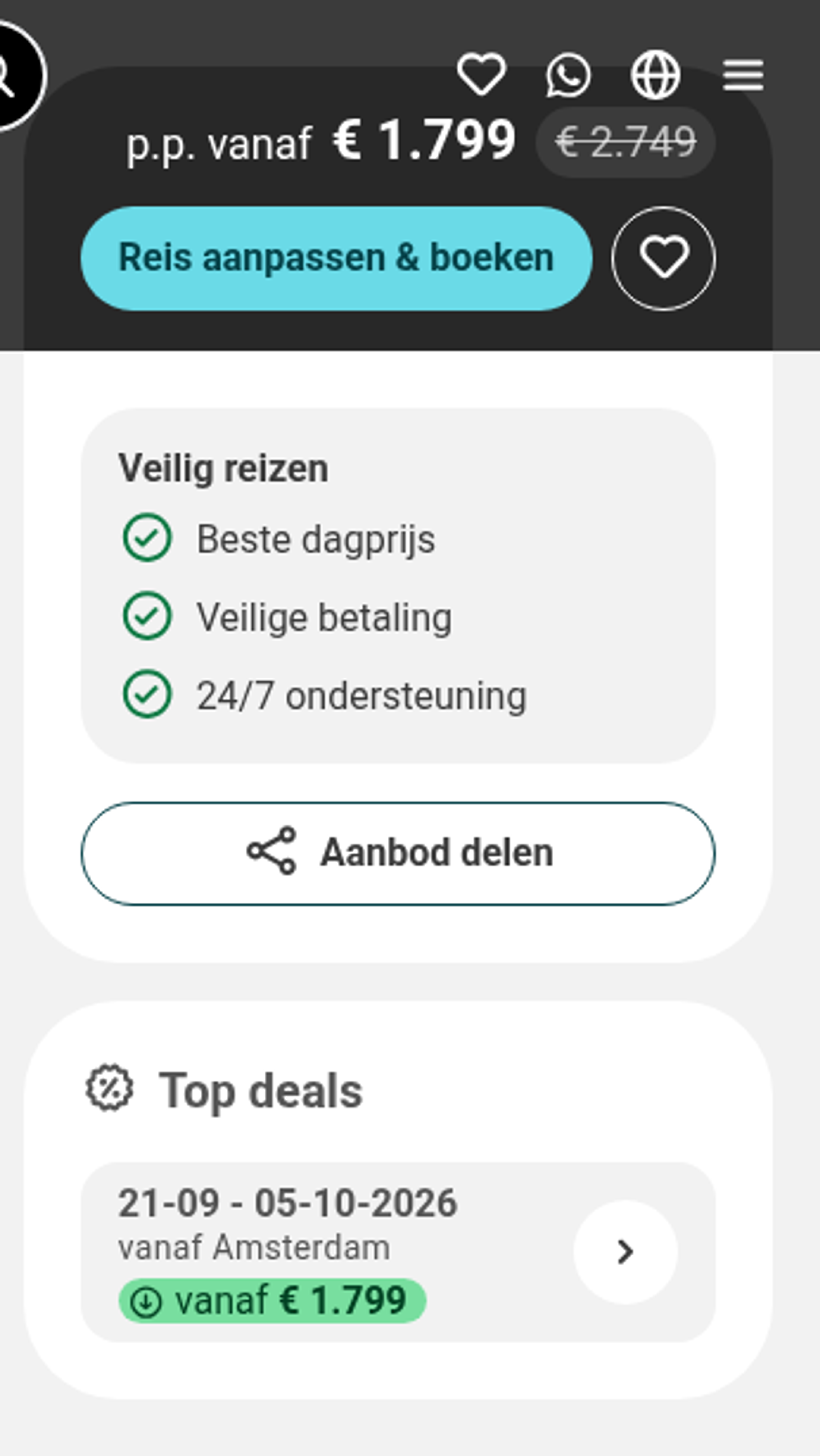 Boekingsvoorbeeld