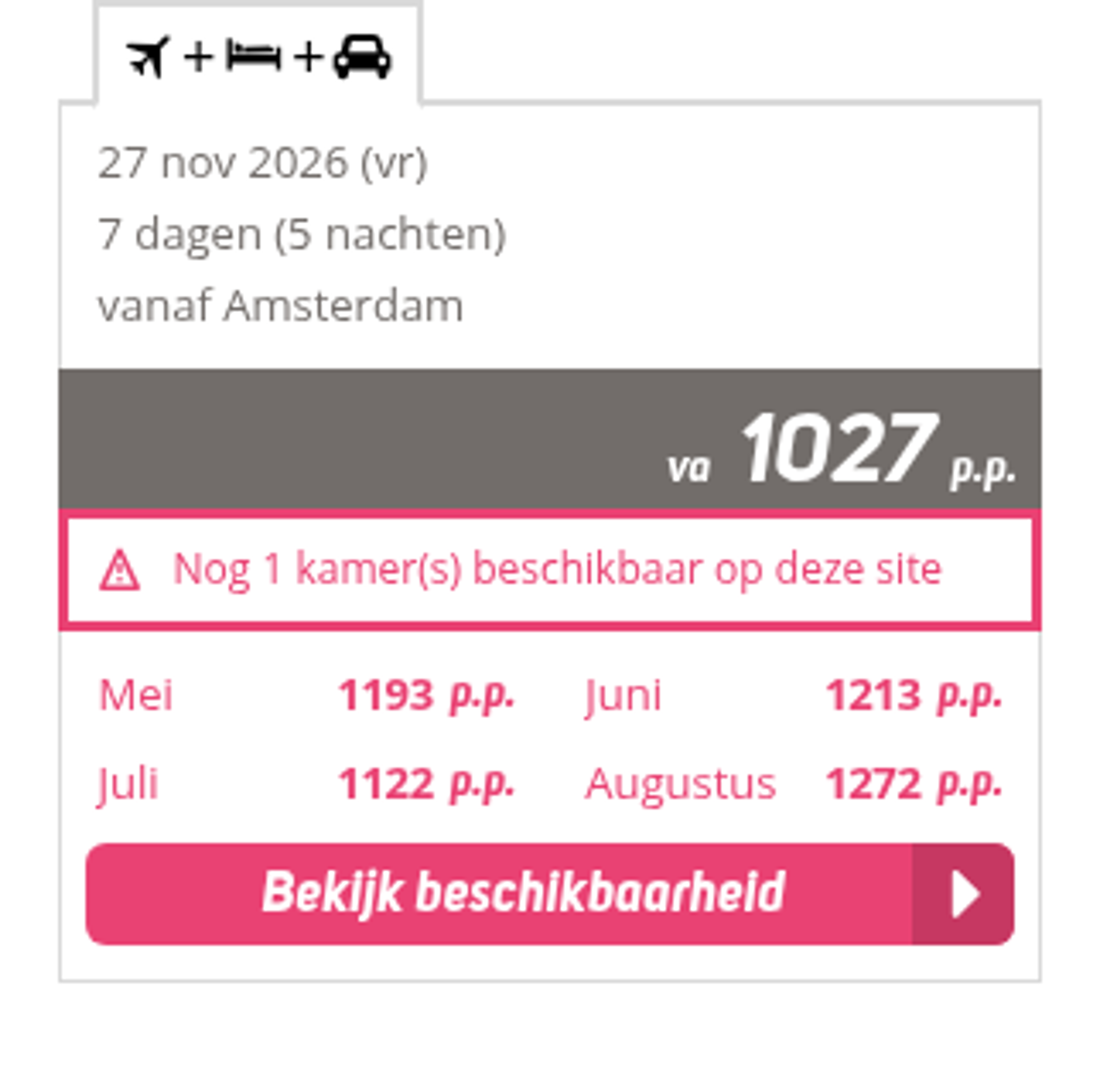 Boekingsvoorbeeld