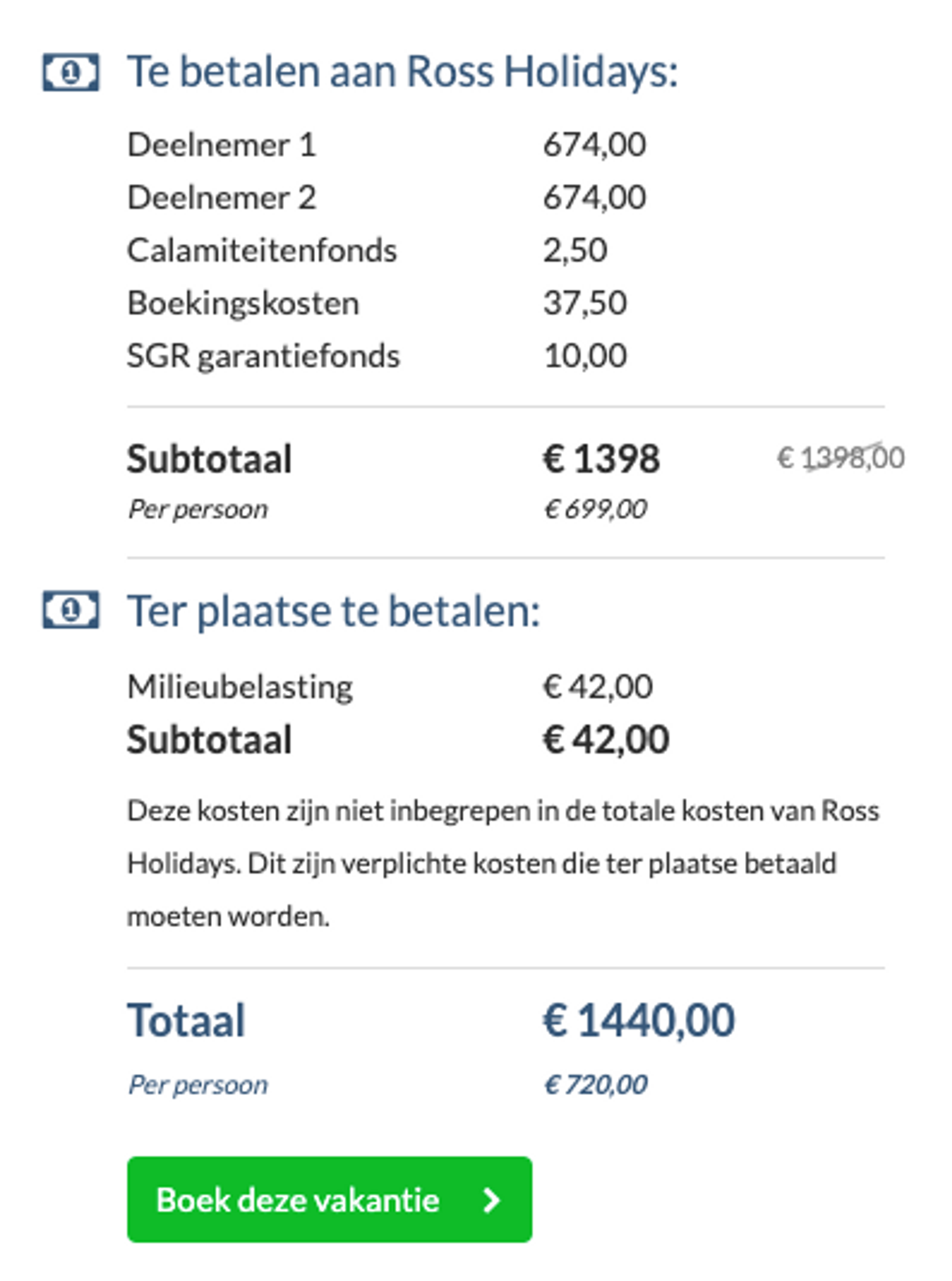 Boekingsvoorbeeld