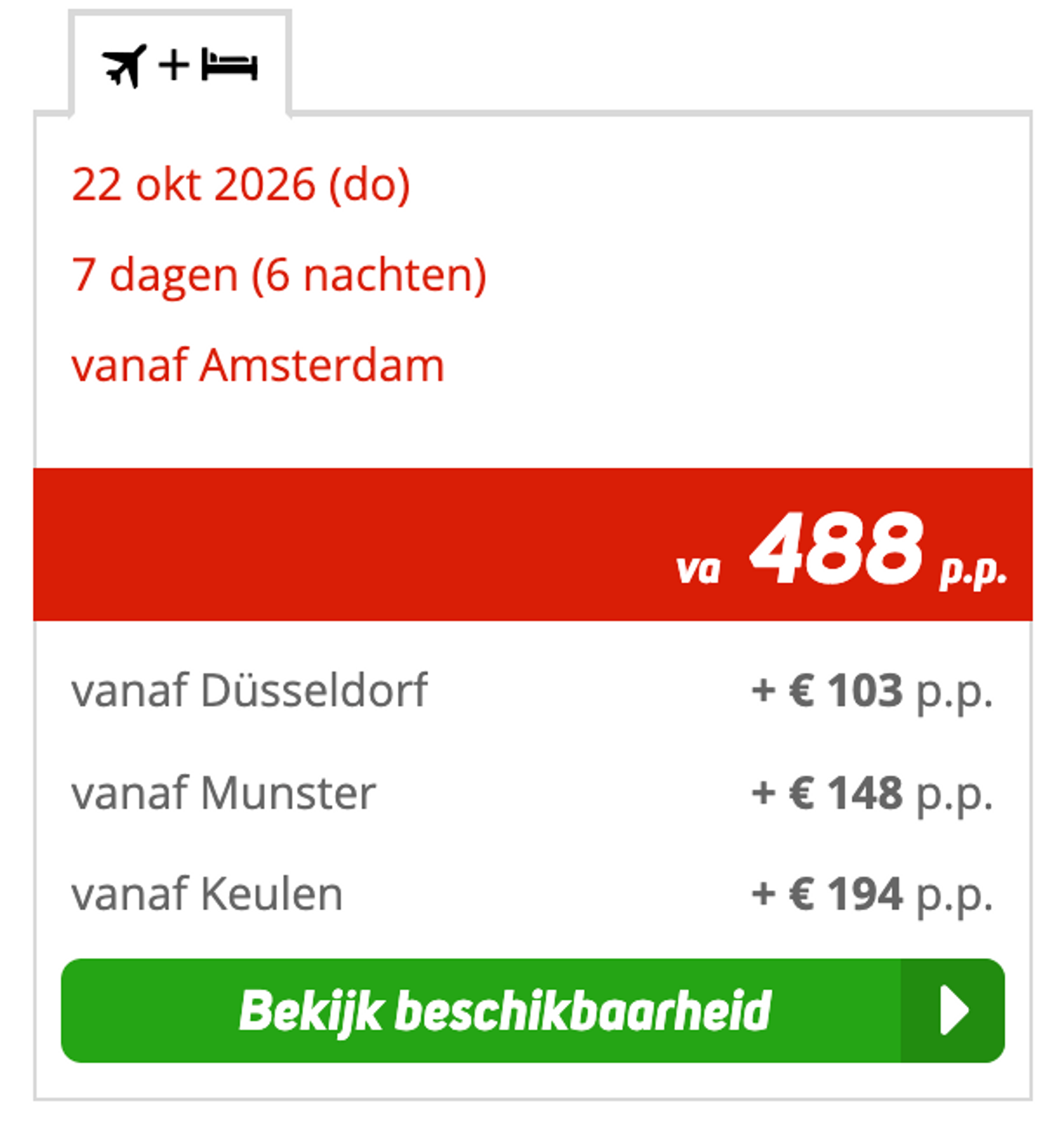 Boekingsvoorbeeld