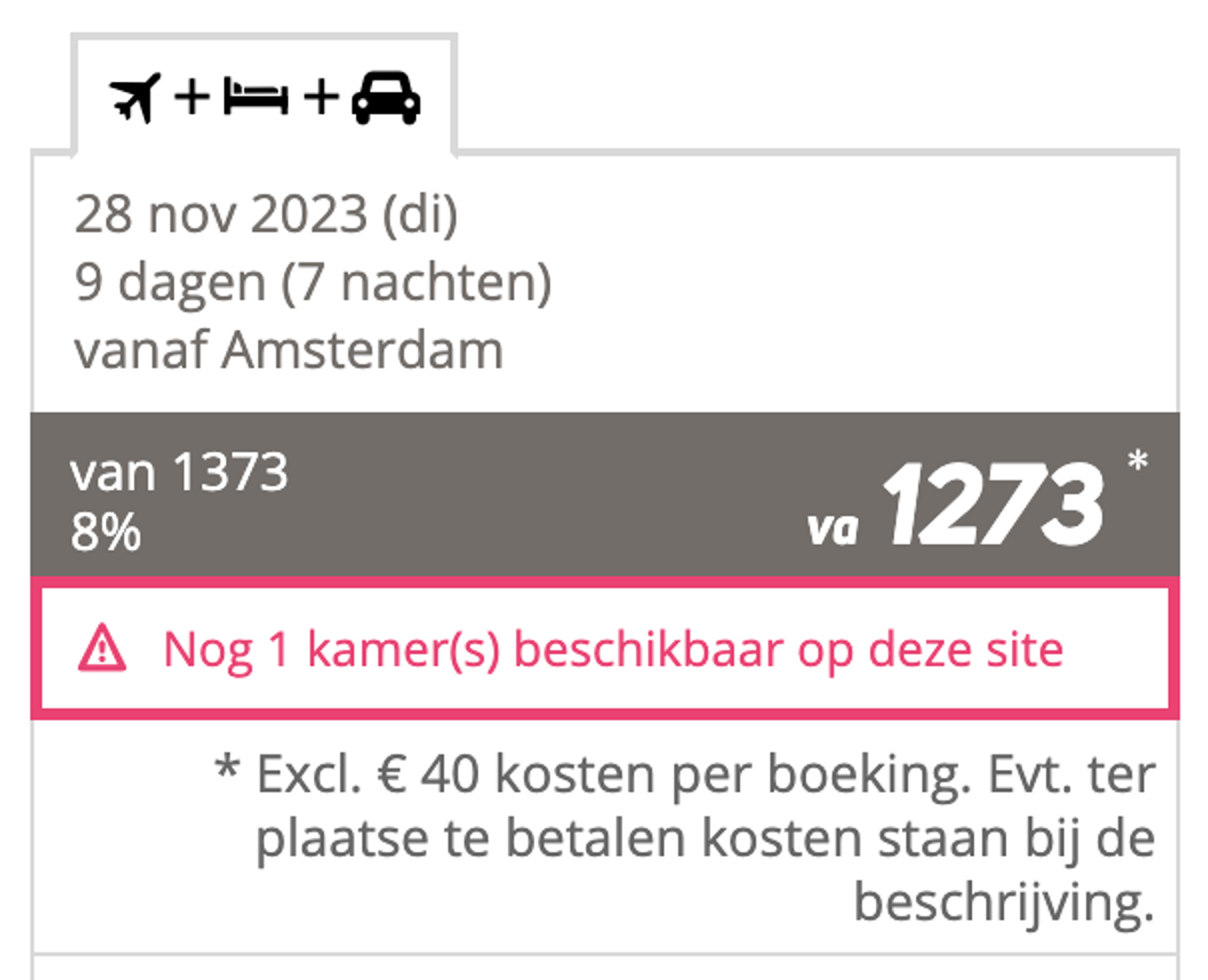 Boekingsvoorbeeld