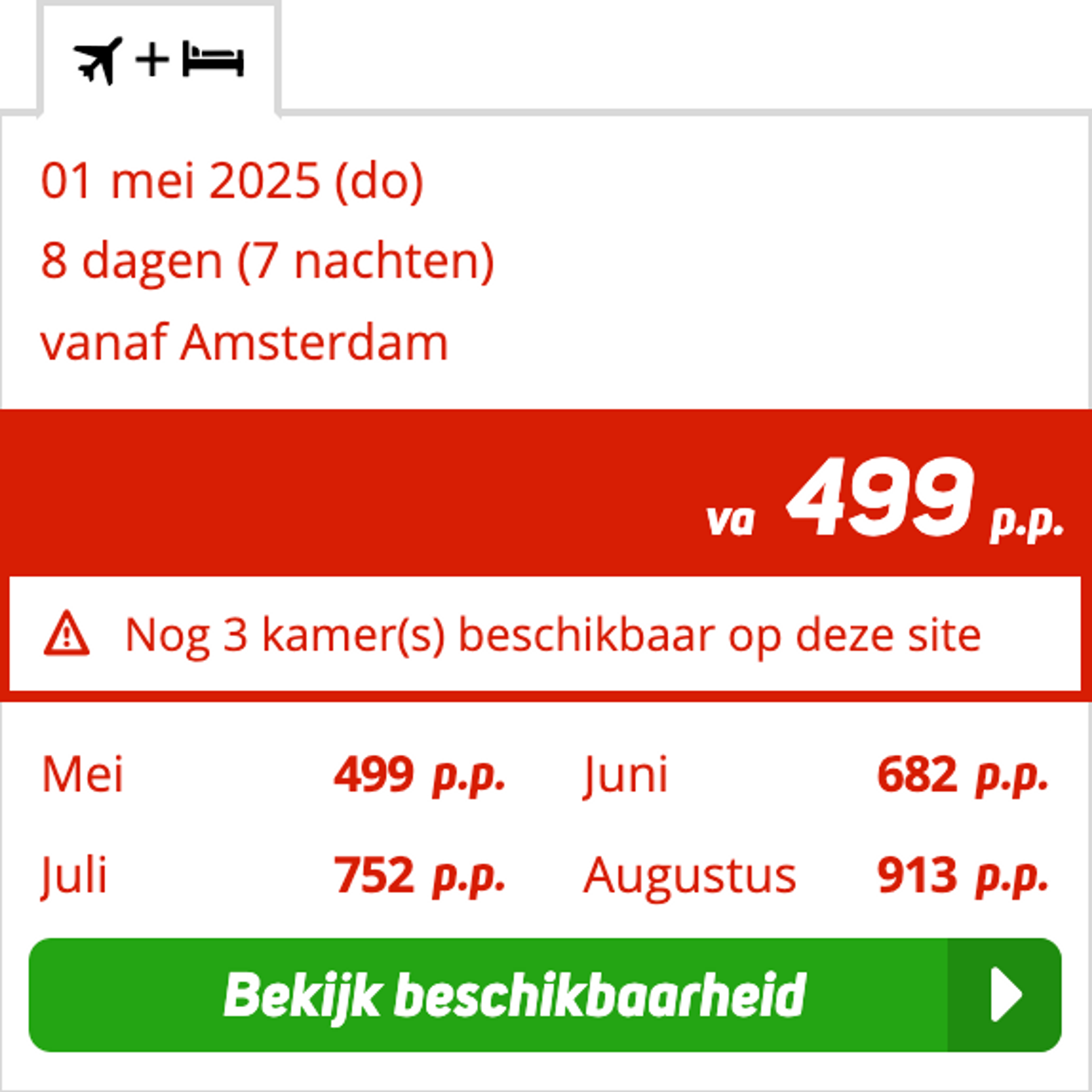 Boekingsvoorbeeld