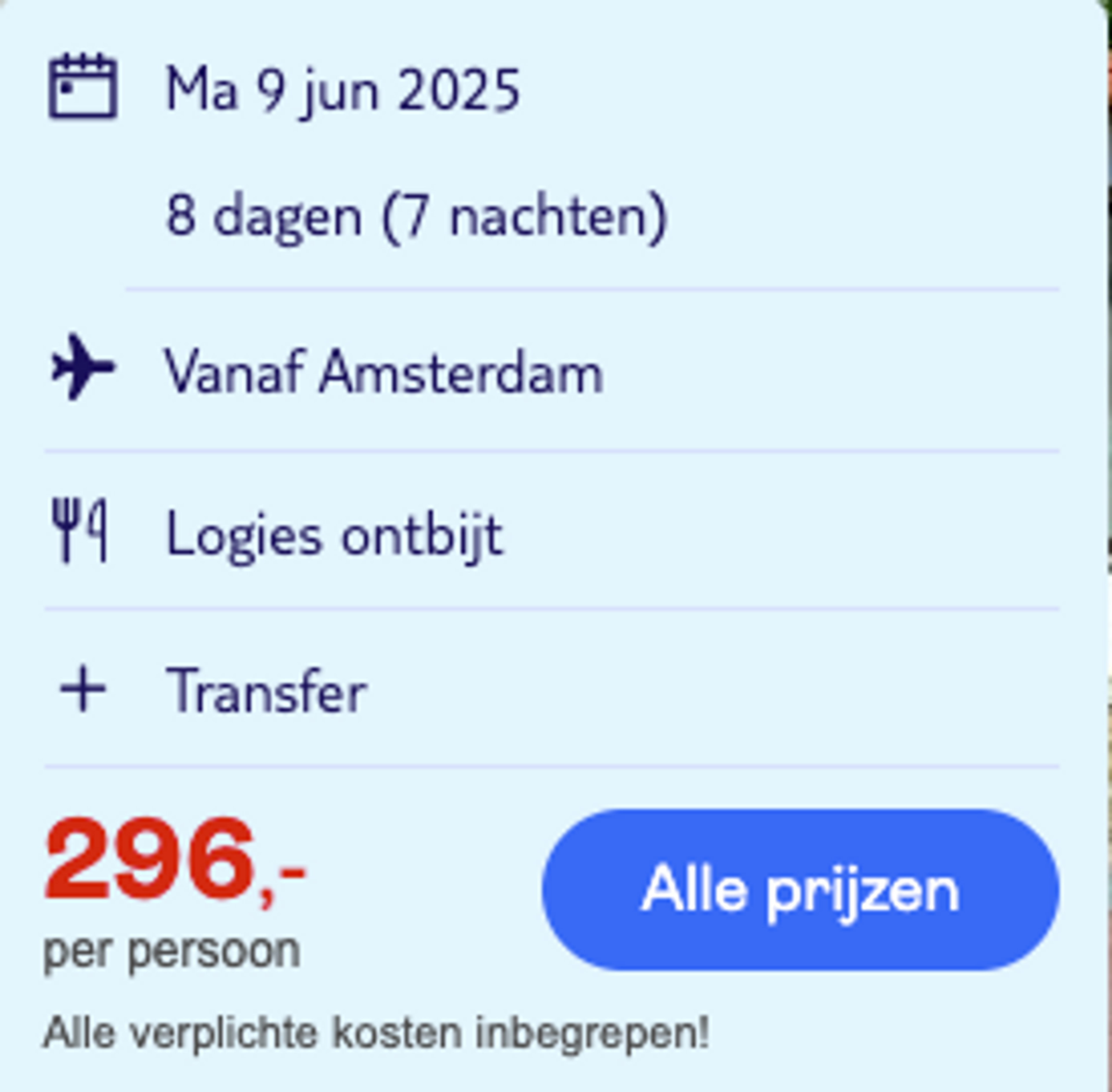 Boekingsvoorbeeld