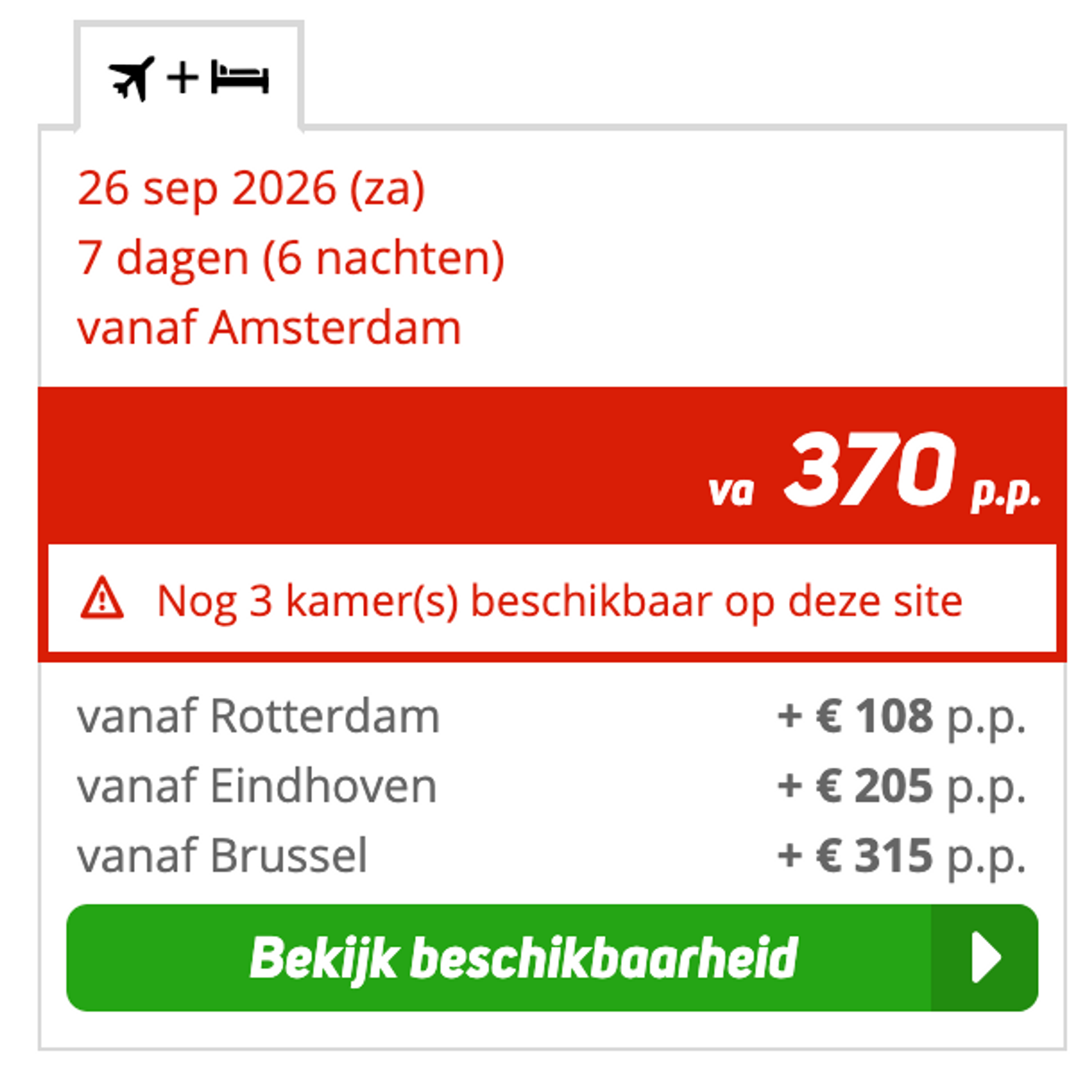 Boekingsvoorbeeld