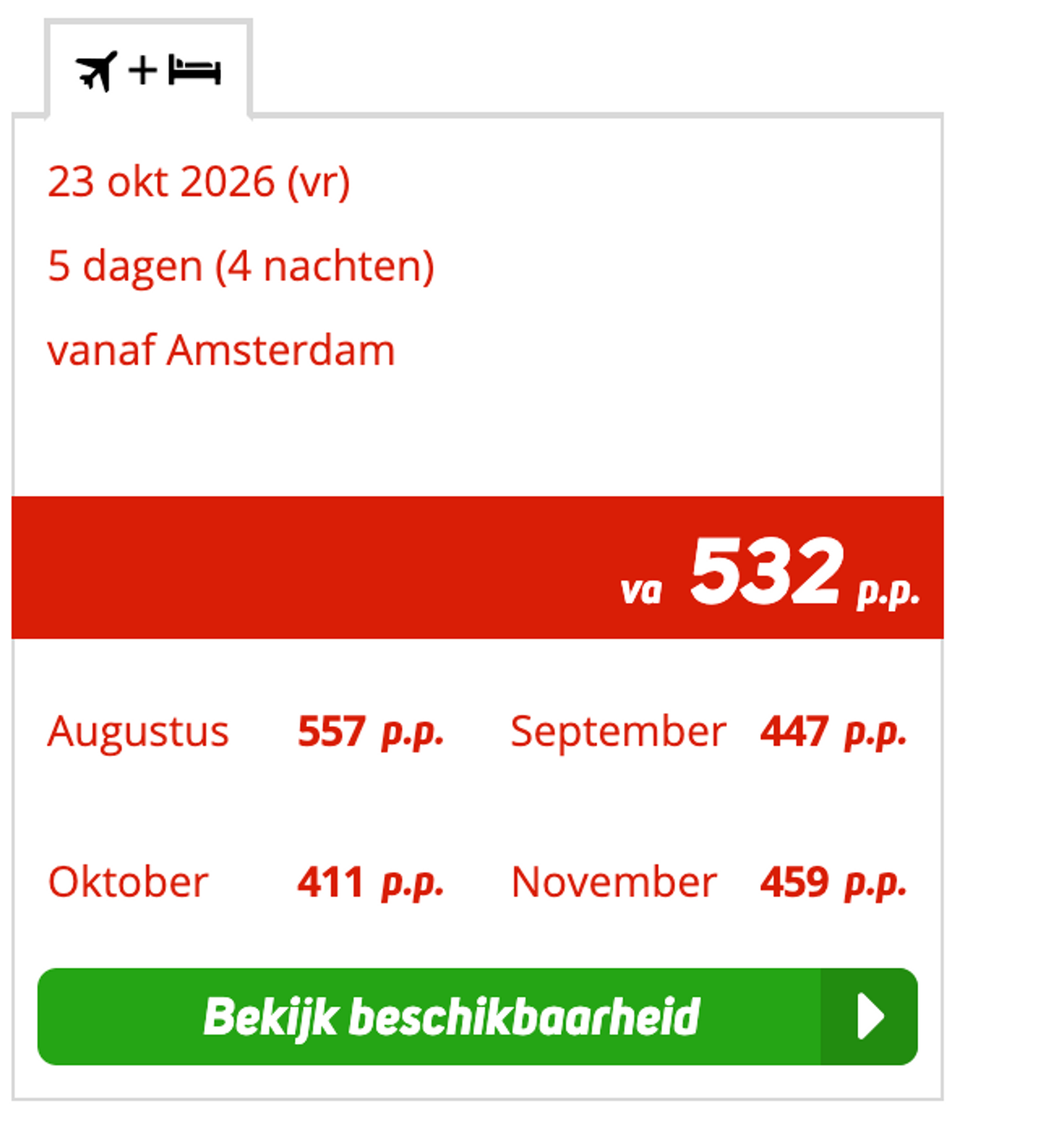 Boekingsvoorbeeld