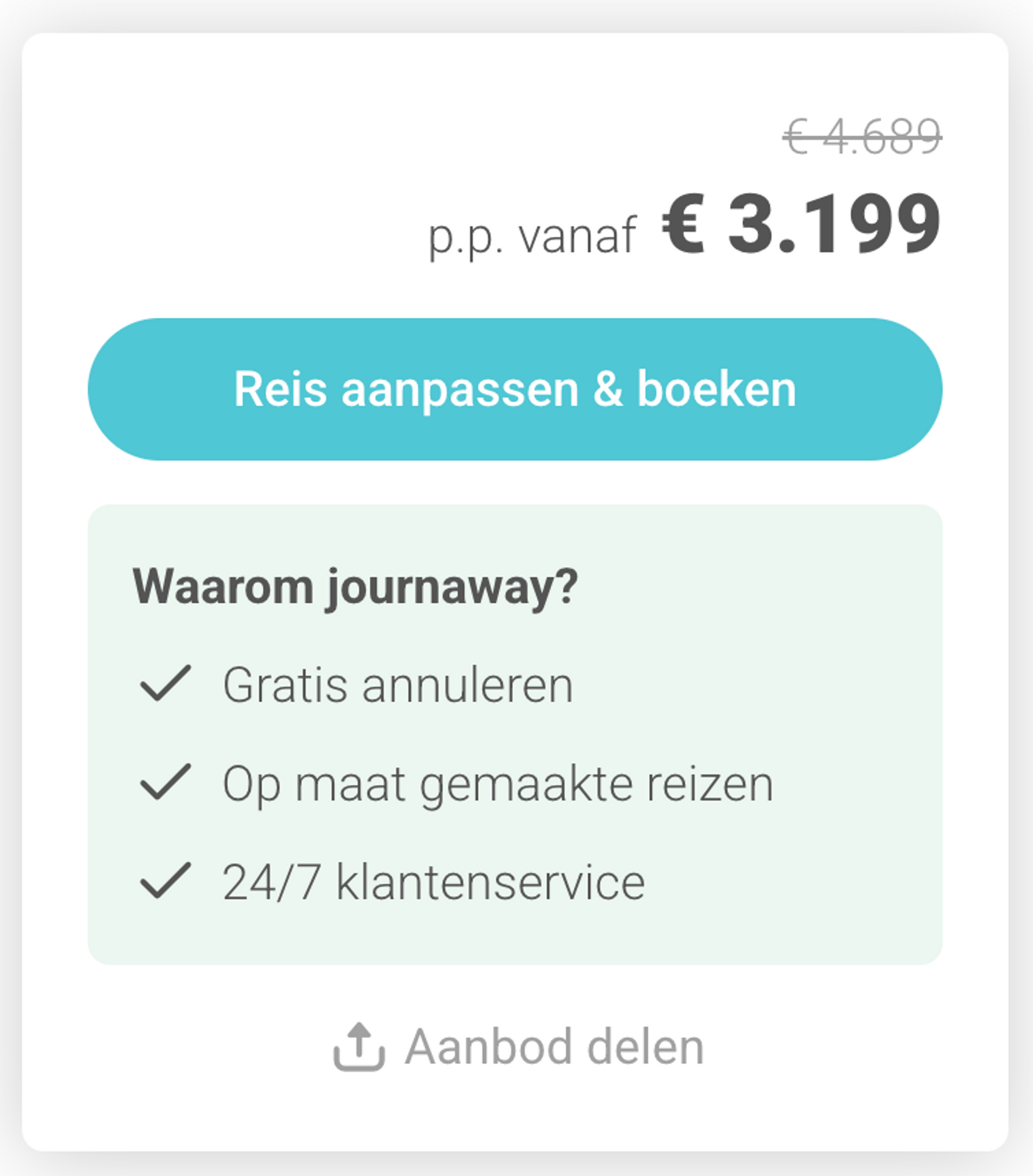 Boekingsvoorbeeld
