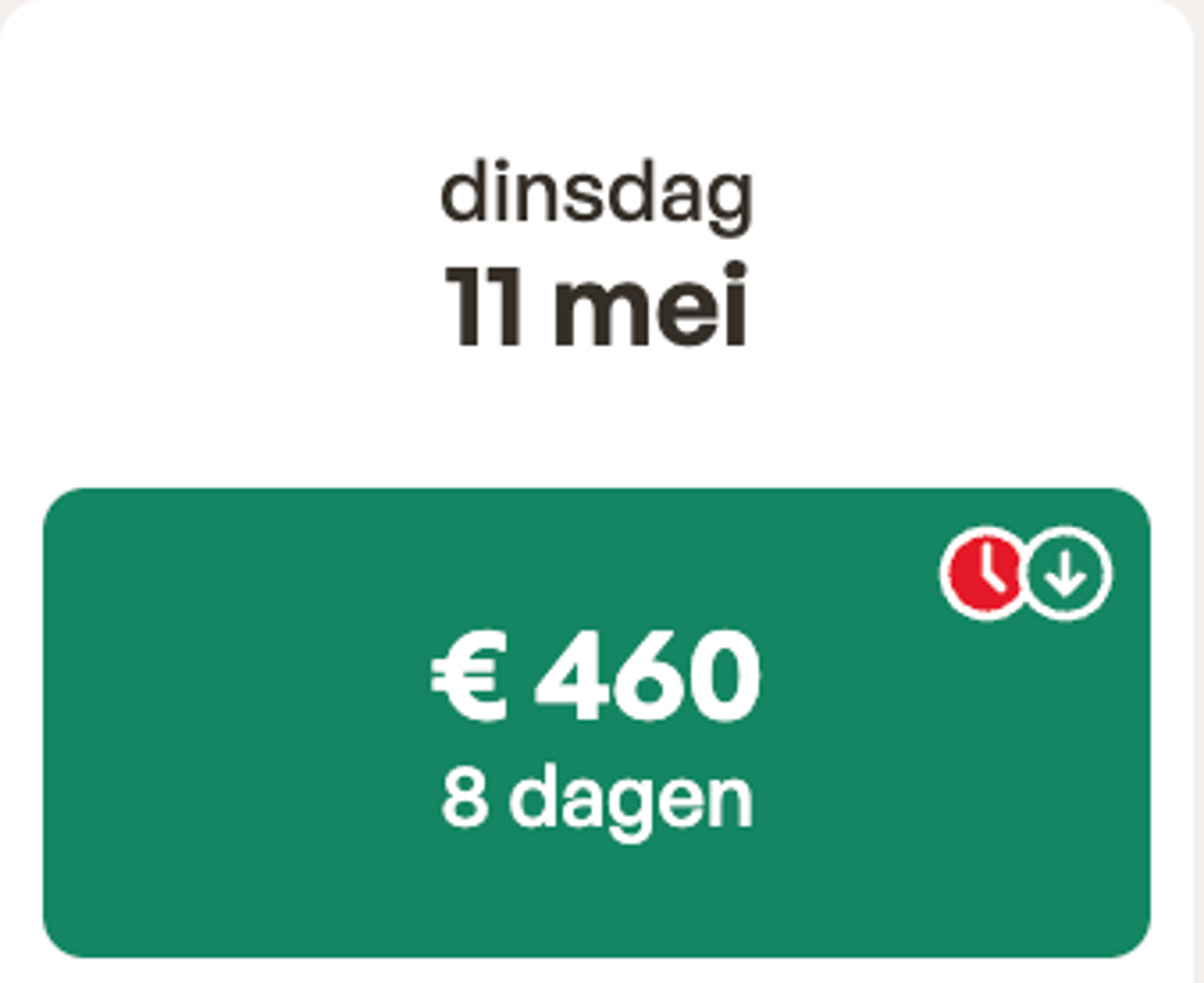 Boekingsvoorbeeld