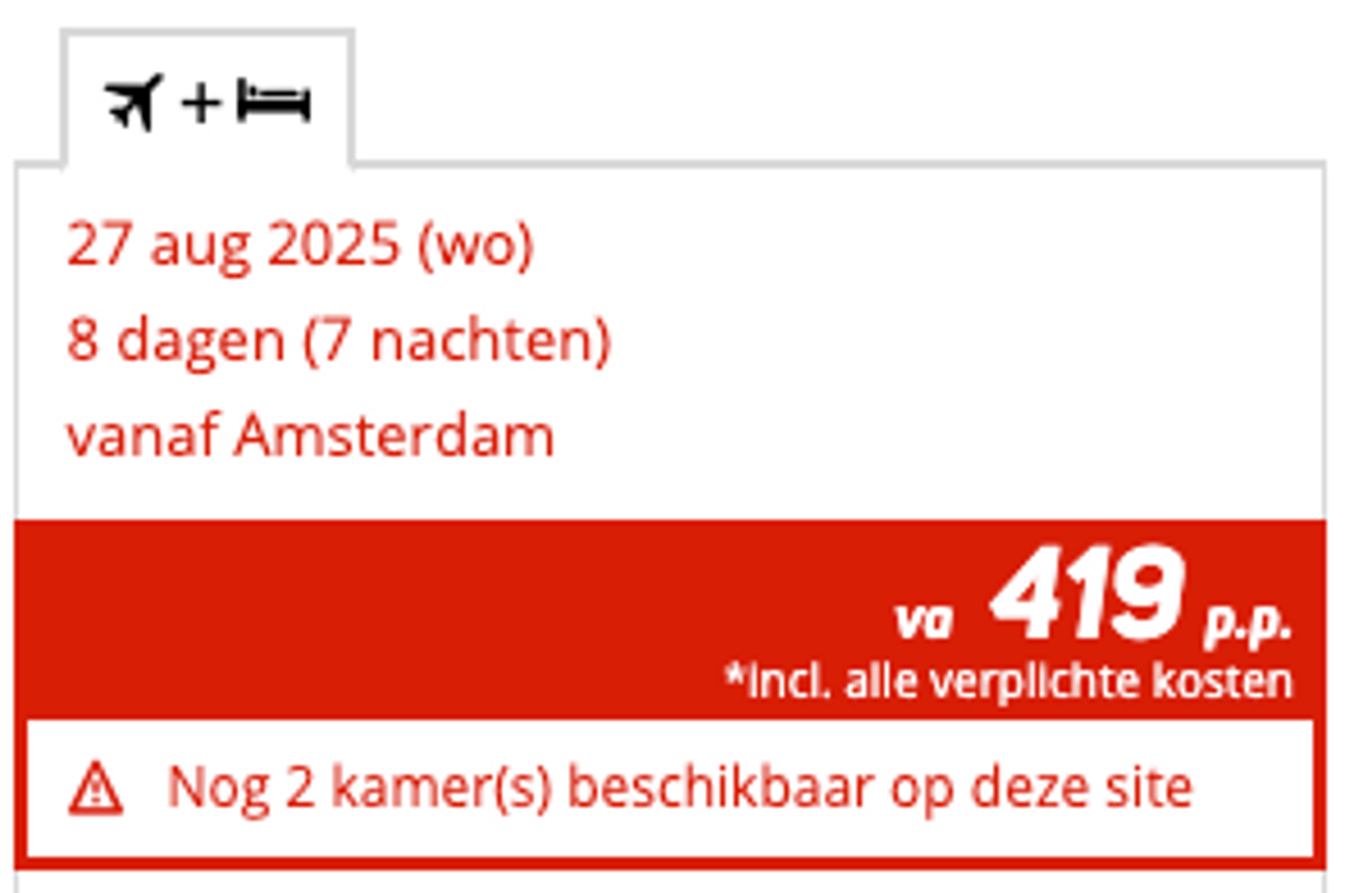 Boekingsvoorbeeld