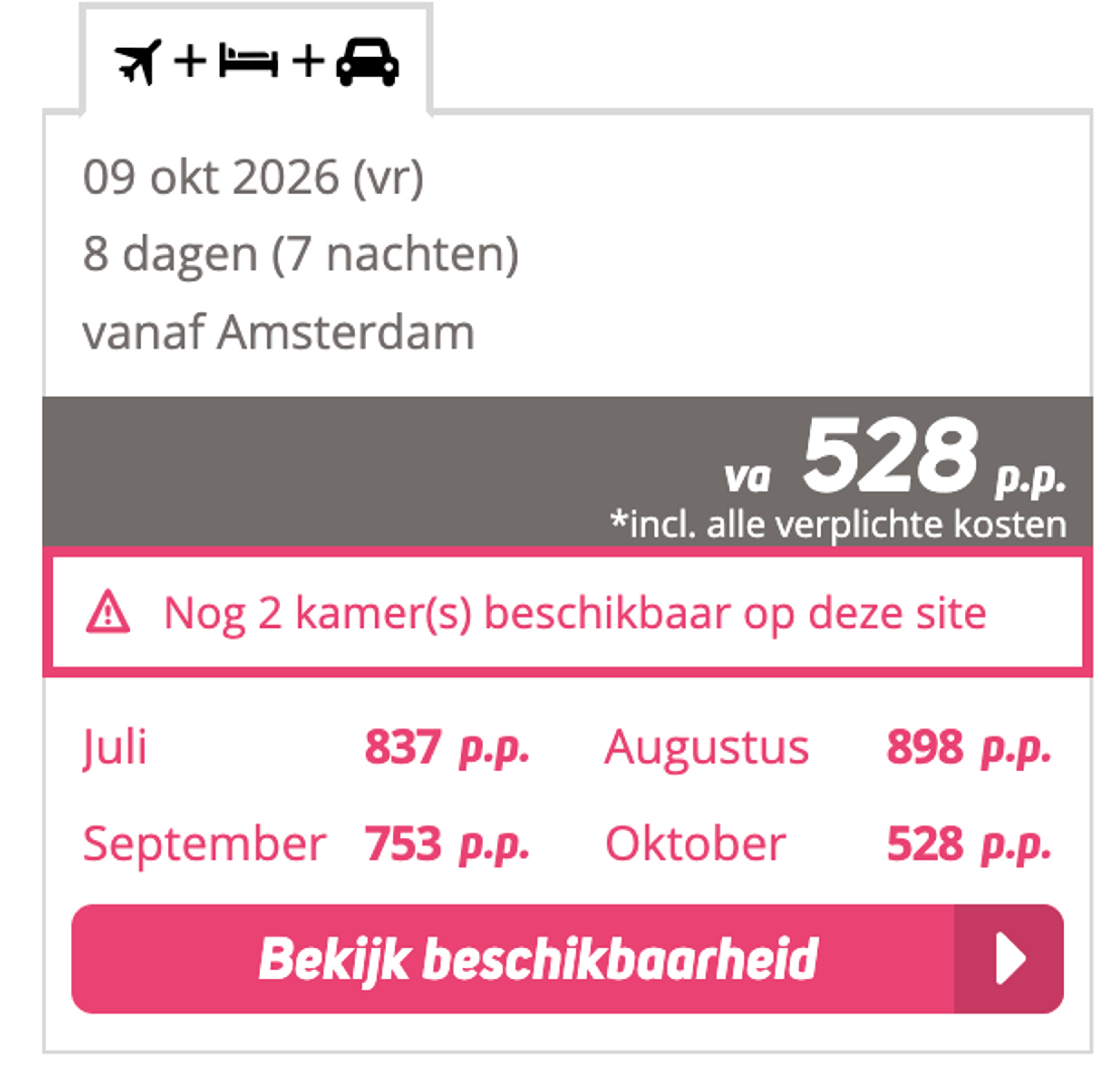 Boekingsvoorbeeld