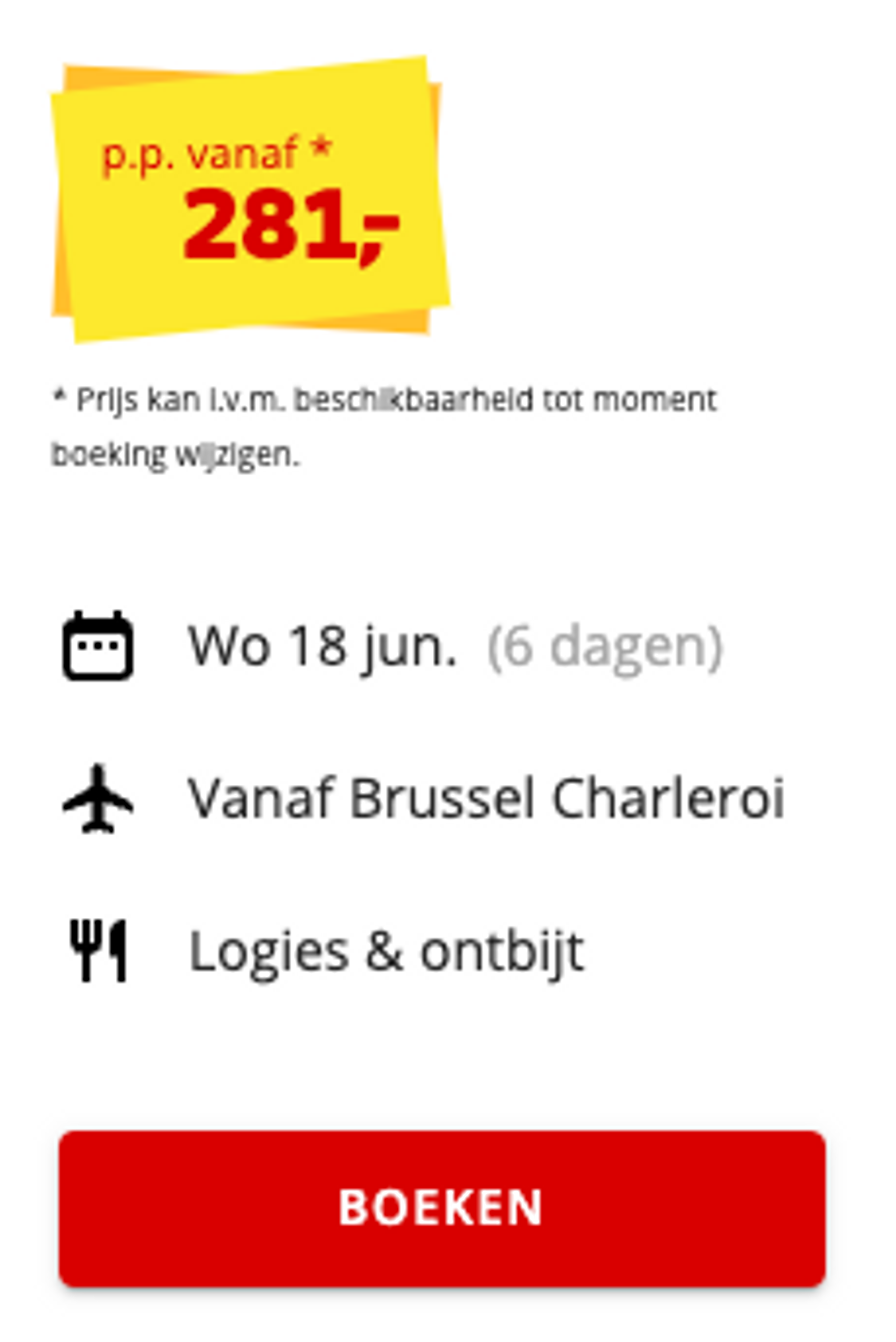 Boekingsvoorbeeld