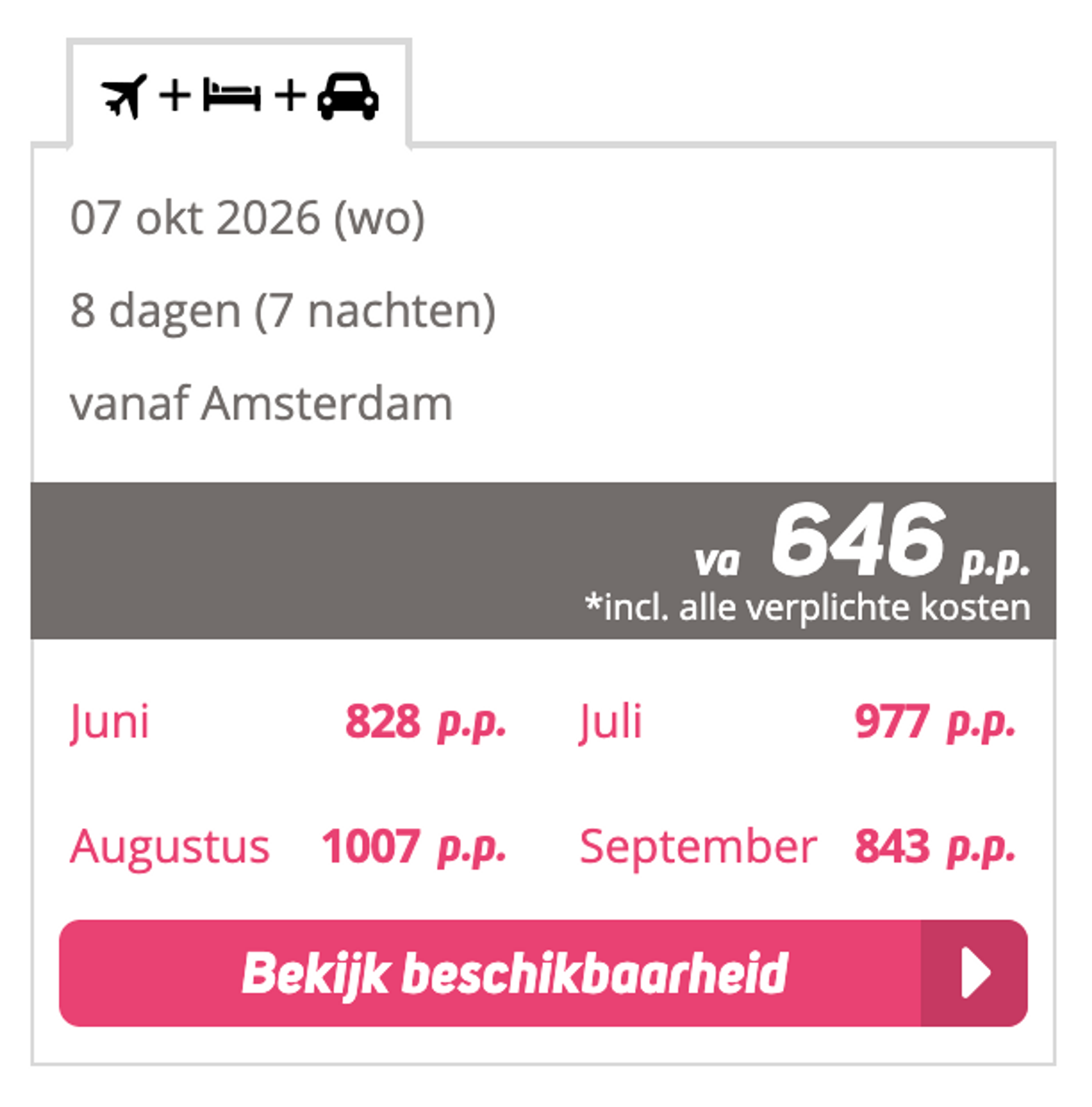 Boekingsvoorbeeld