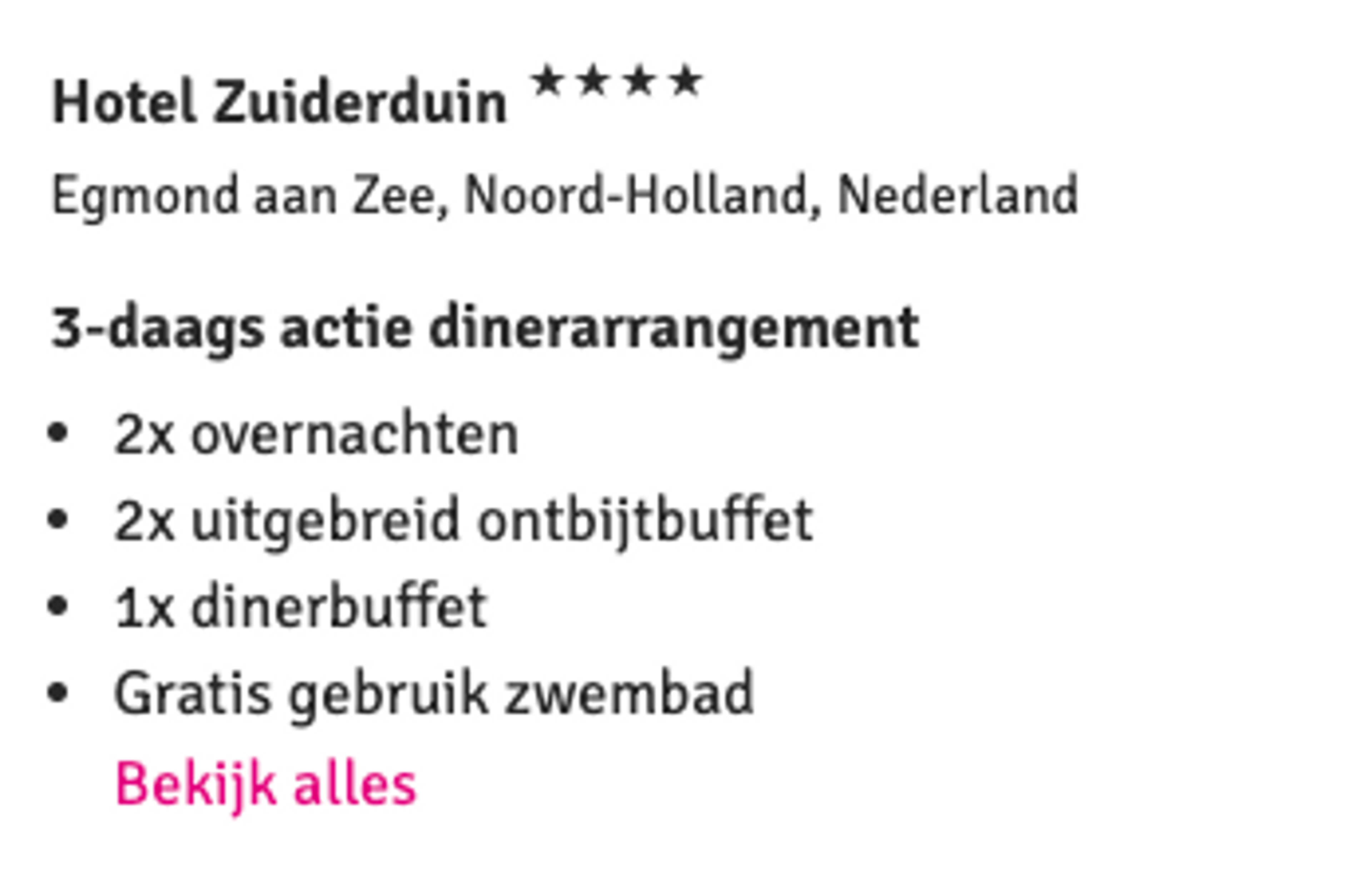 Boekingsvoorbeeld