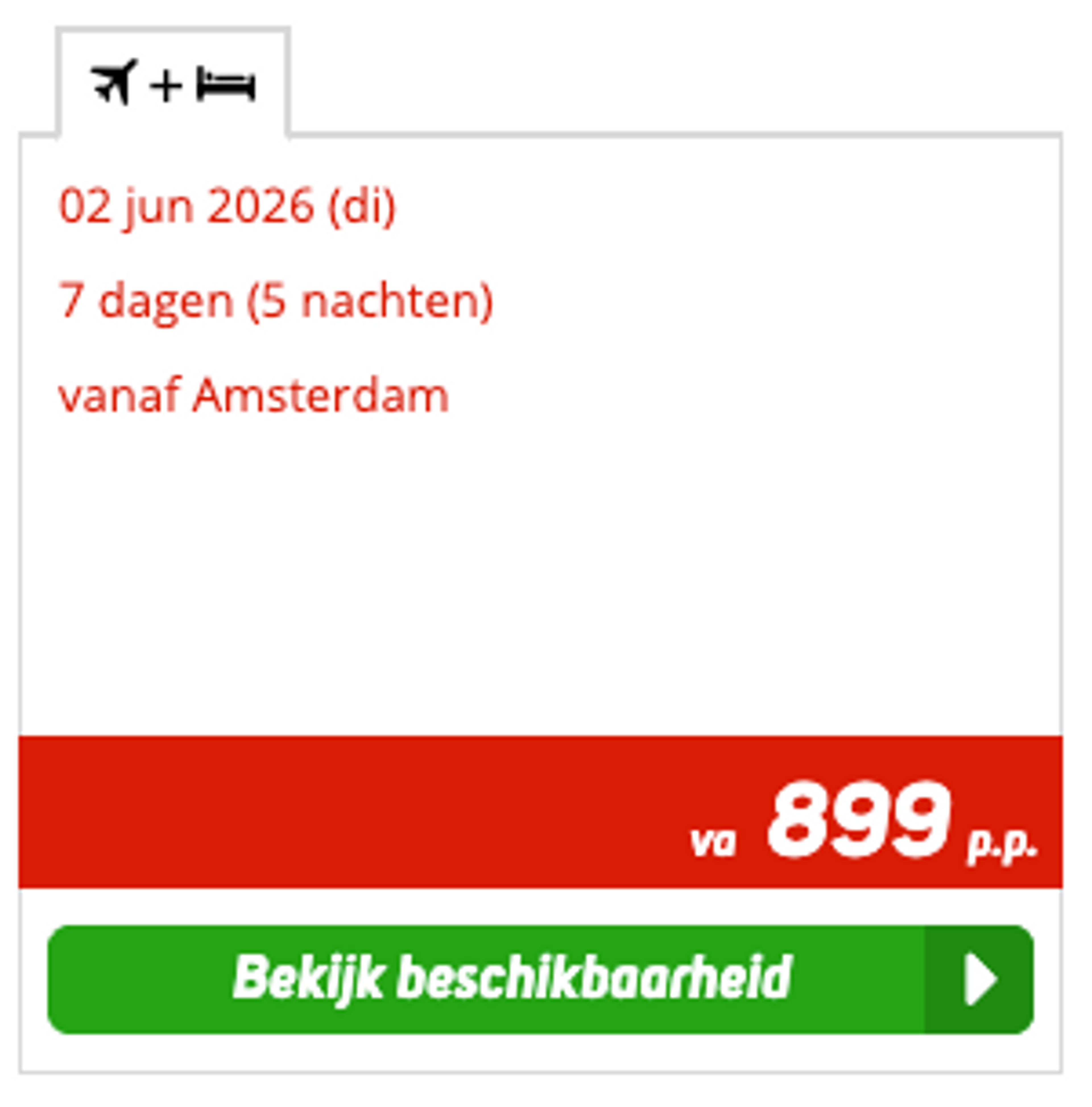 Boekingsvoorbeeld