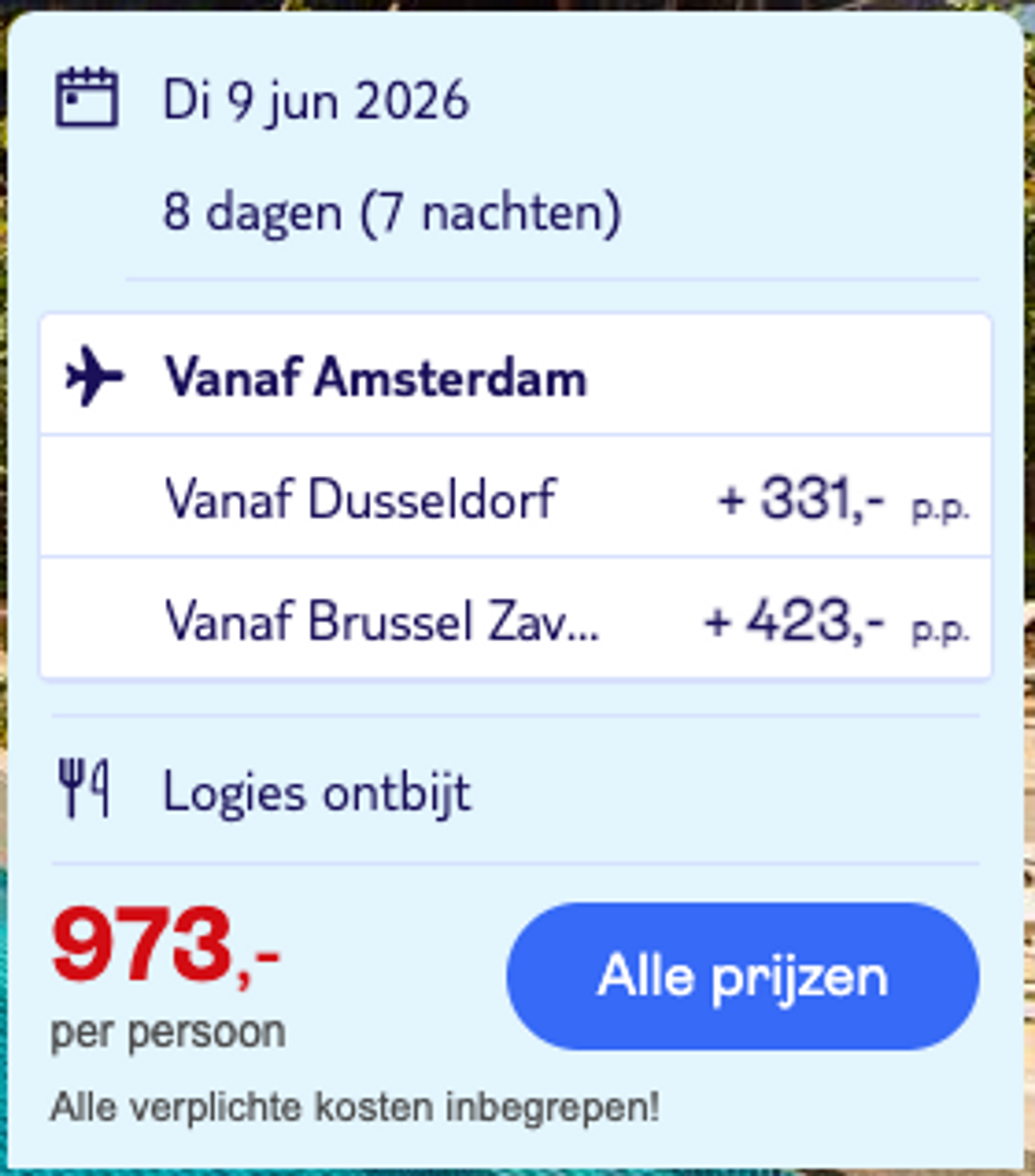 Boekingsvoorbeeld