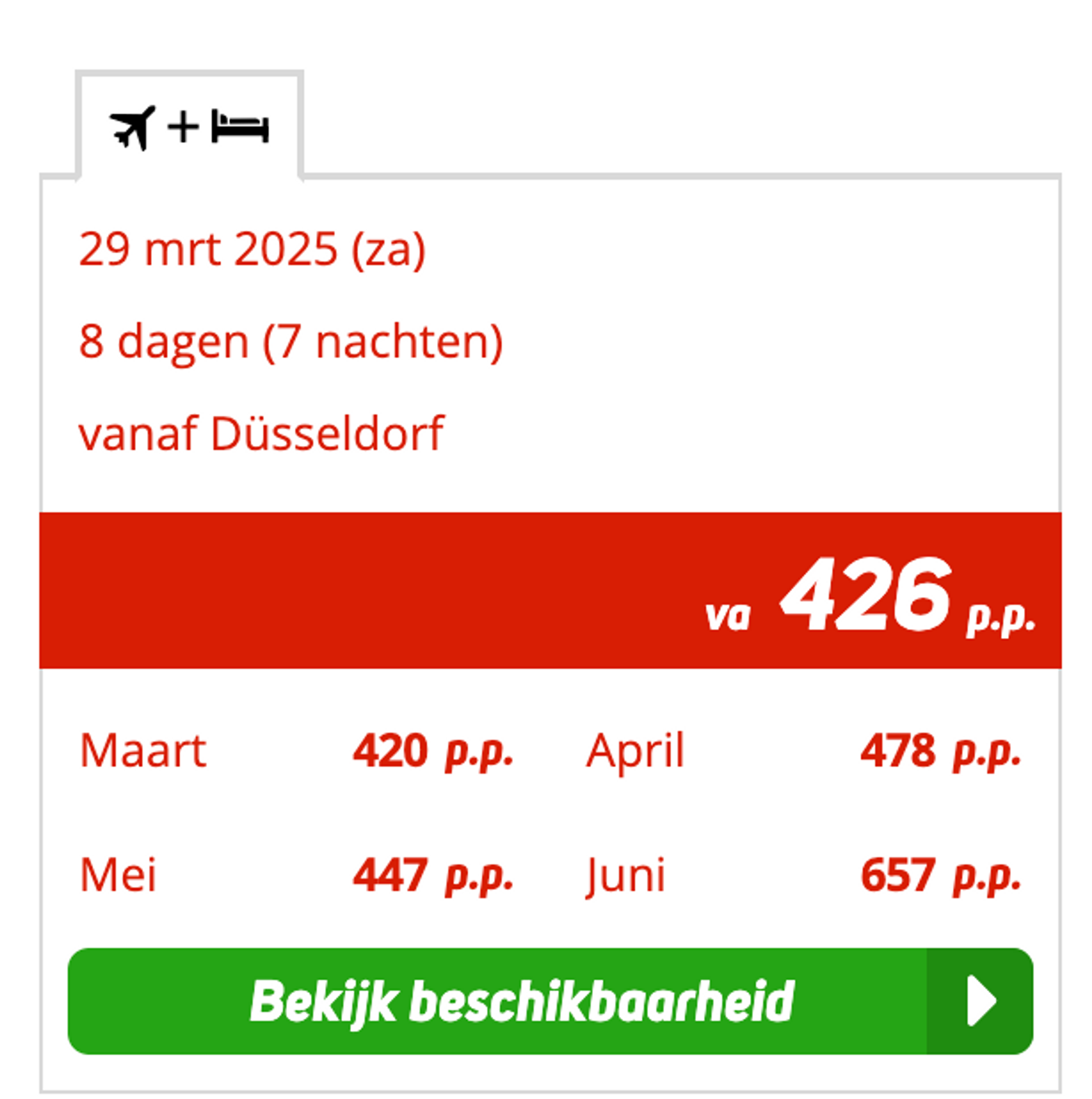 Boekingsvoorbeeld