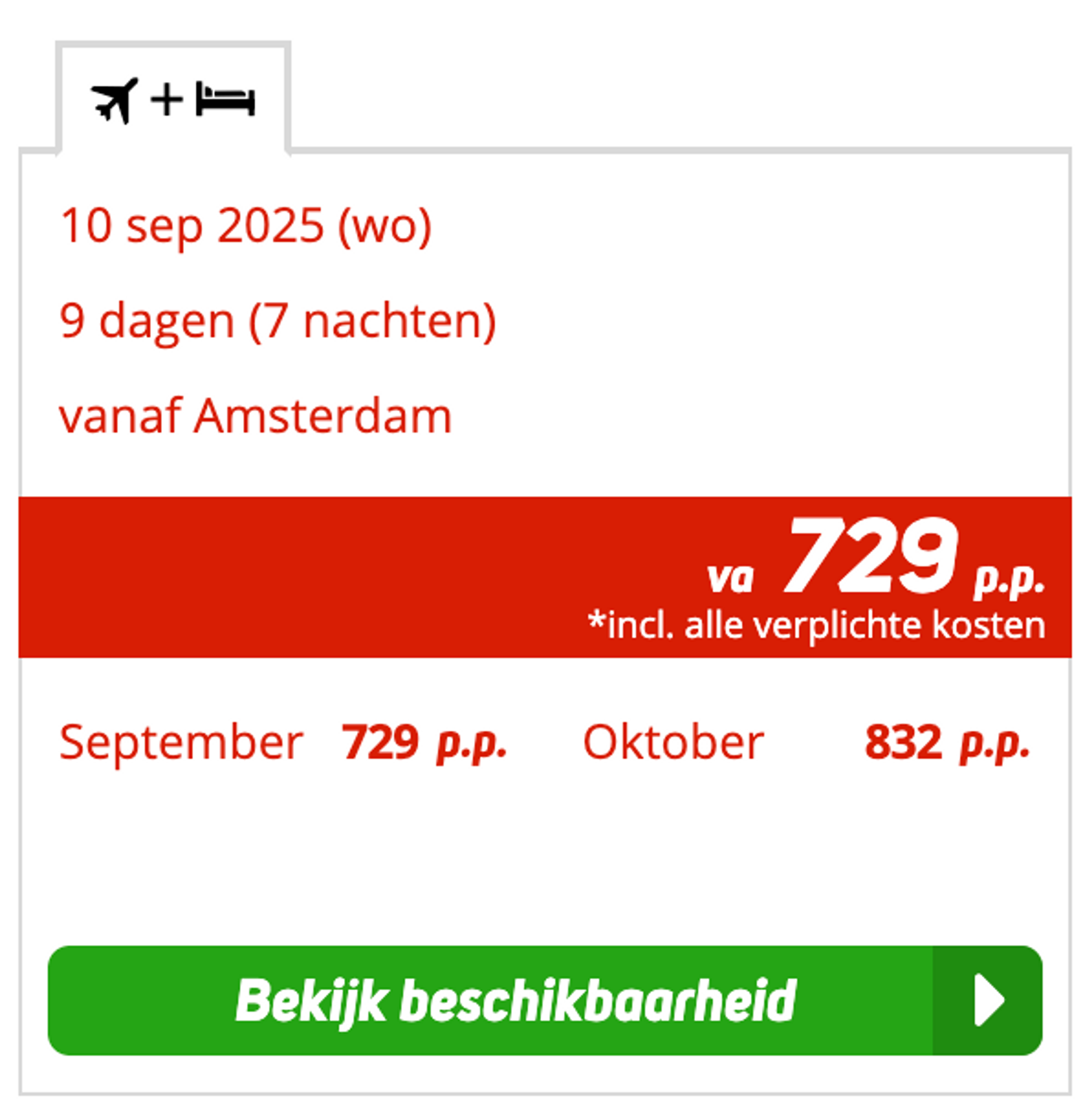 Boekingsvoorbeeld