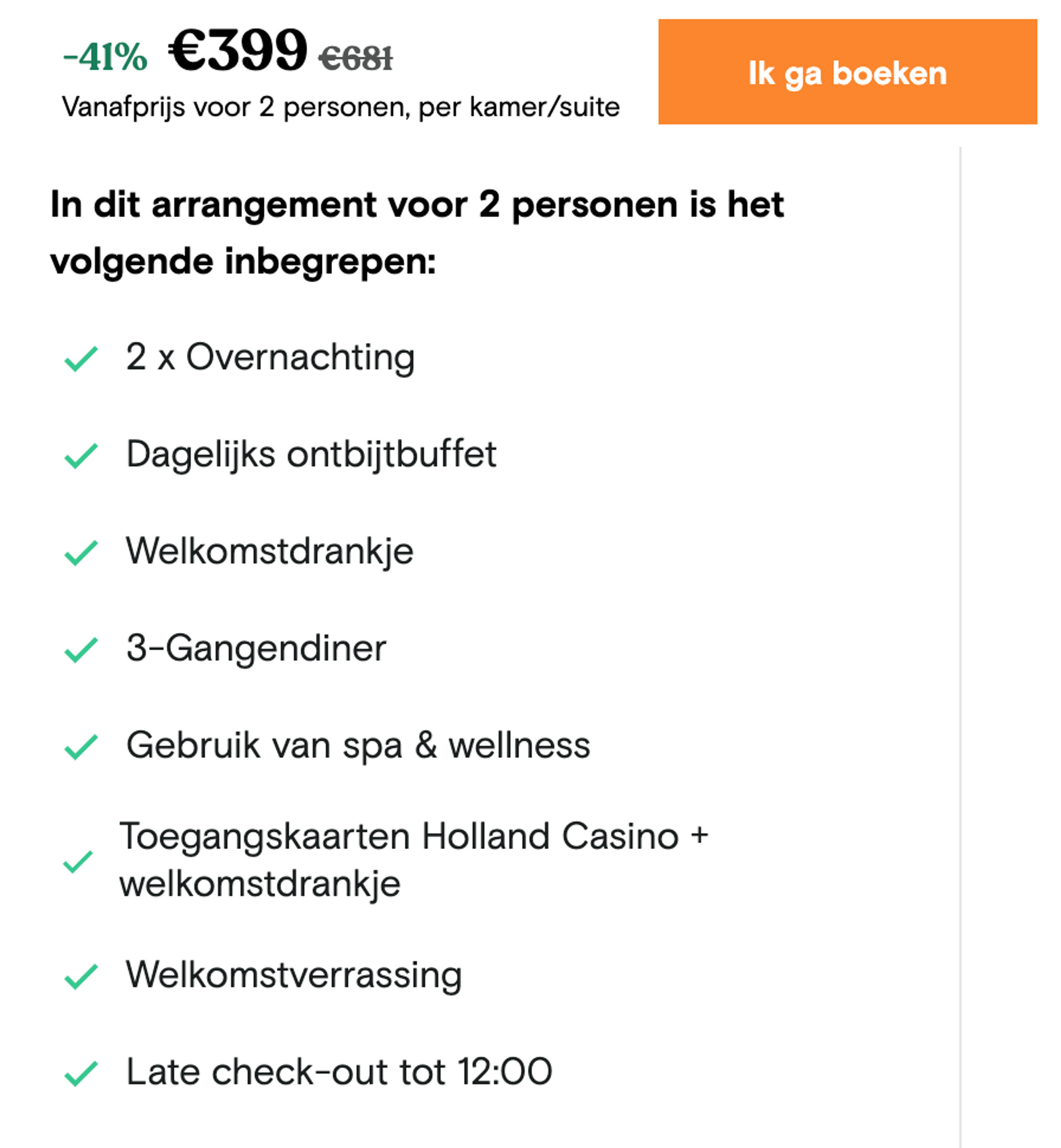 Boekingsvoorbeeld