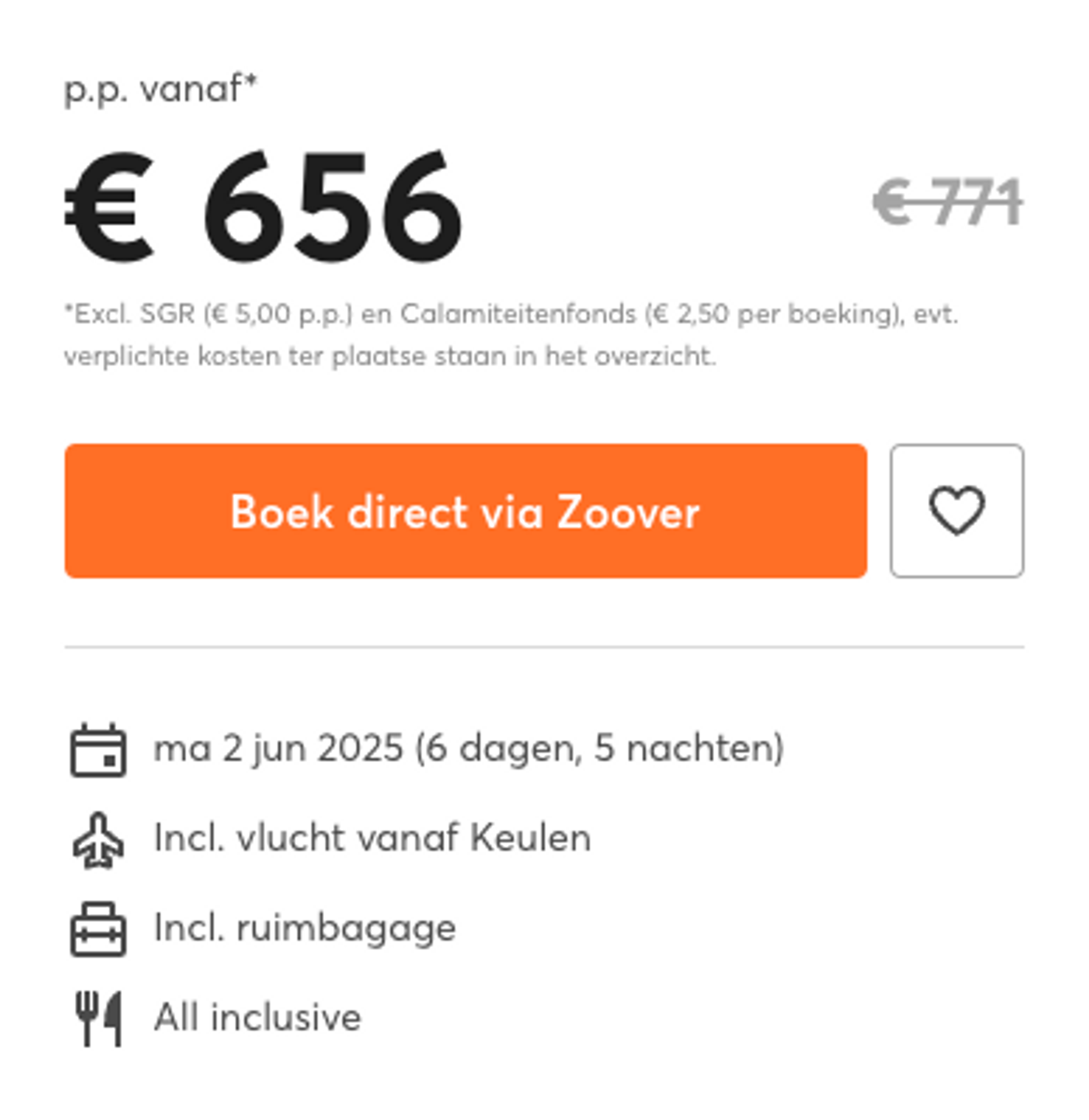 Boekingsvoorbeeld