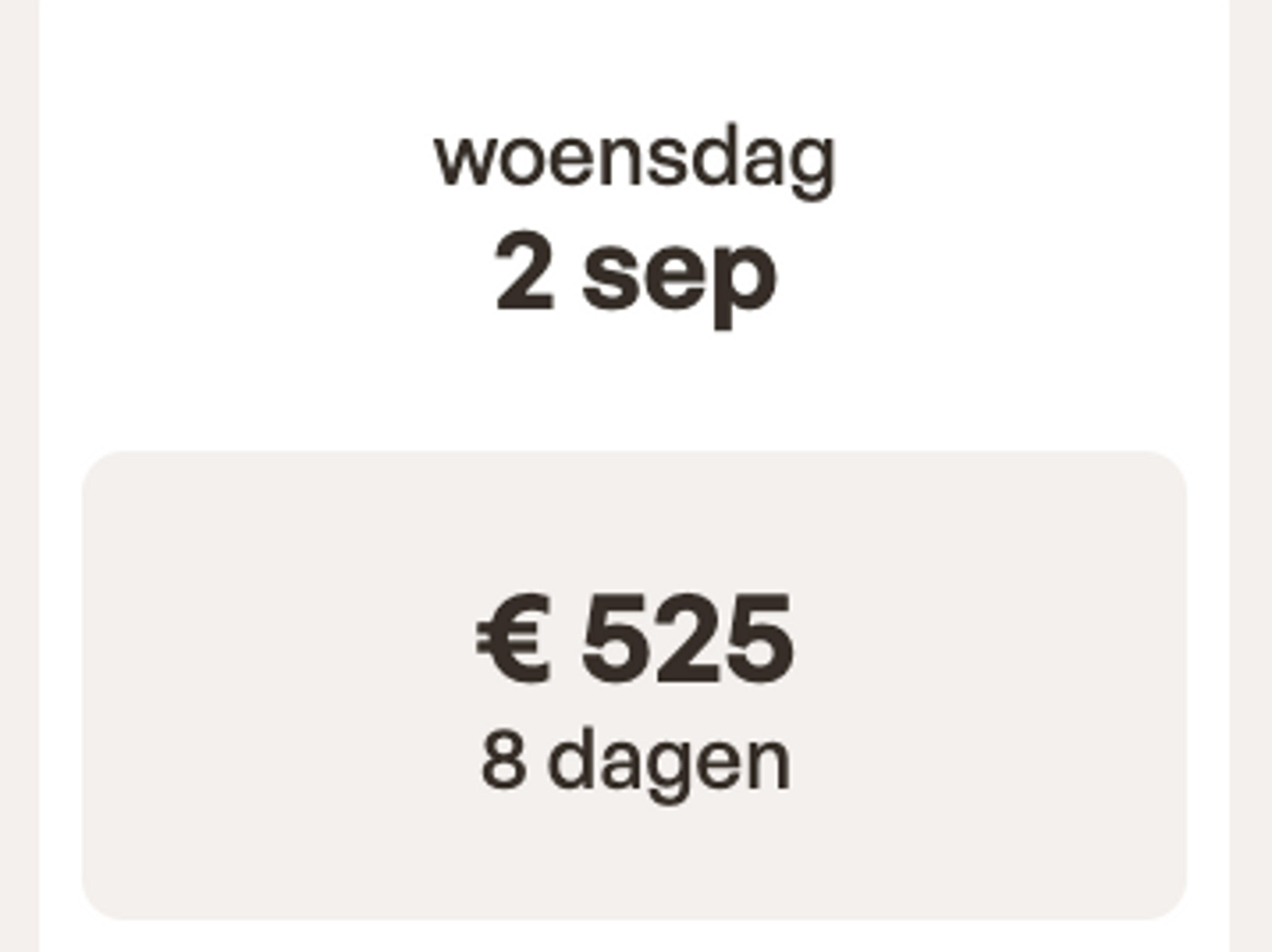 Boekingsvoorbeeld