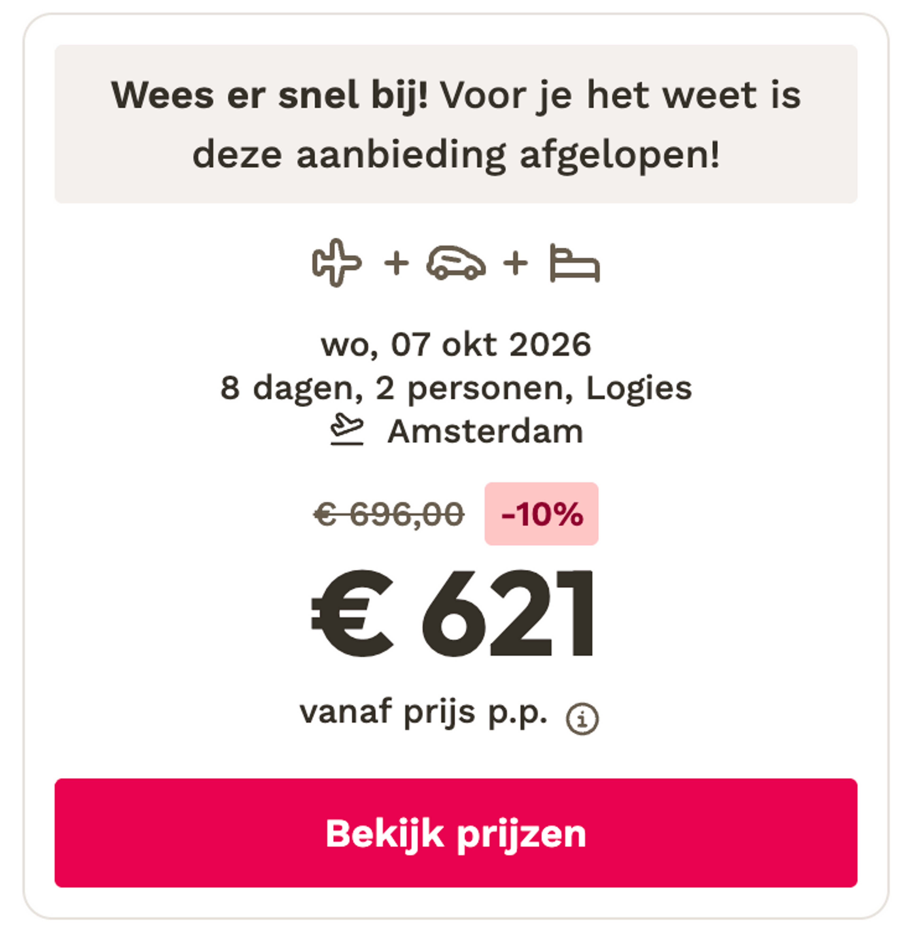 Boekingsvoorbeeld