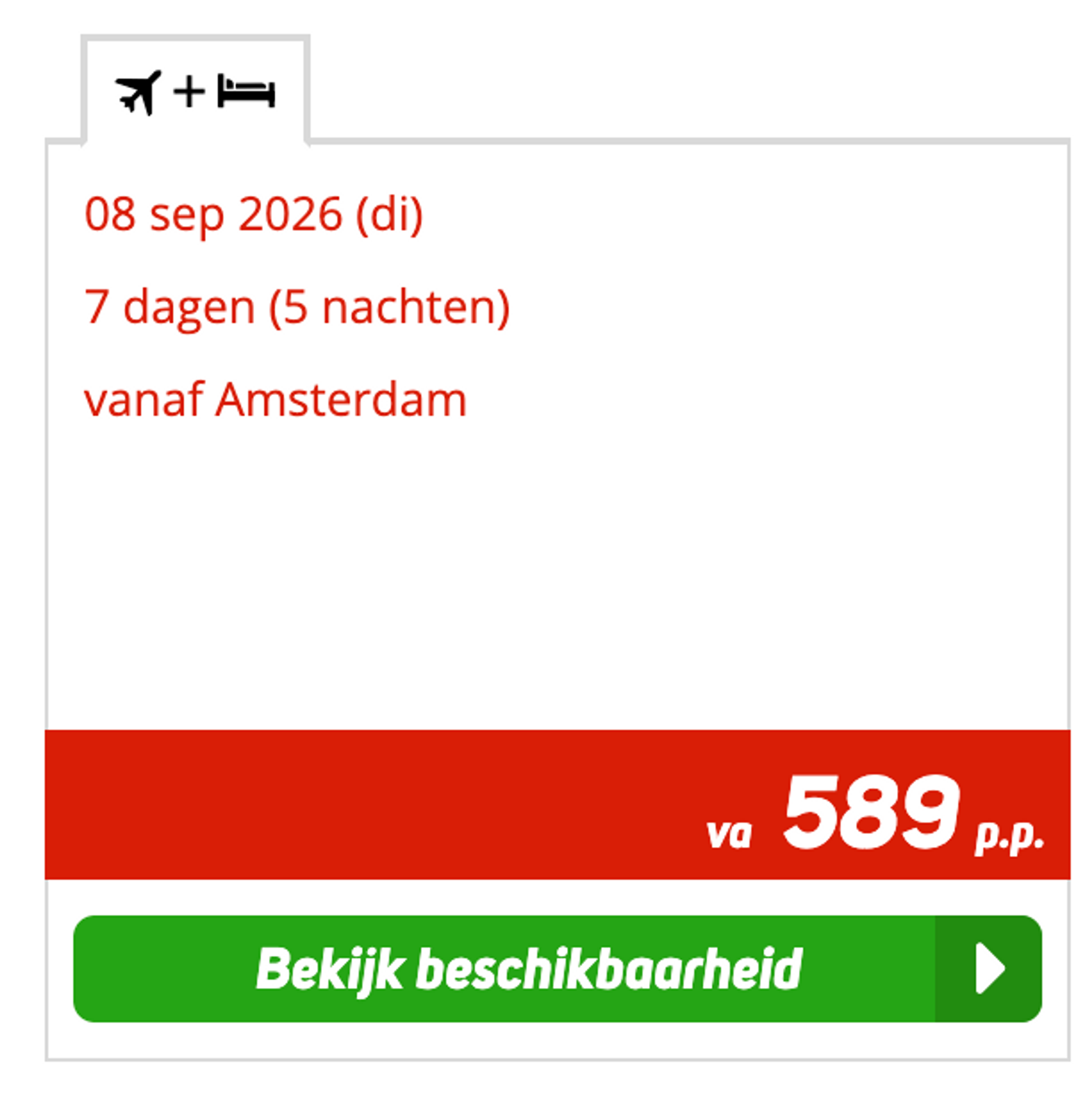Boekingsvoorbeeld
