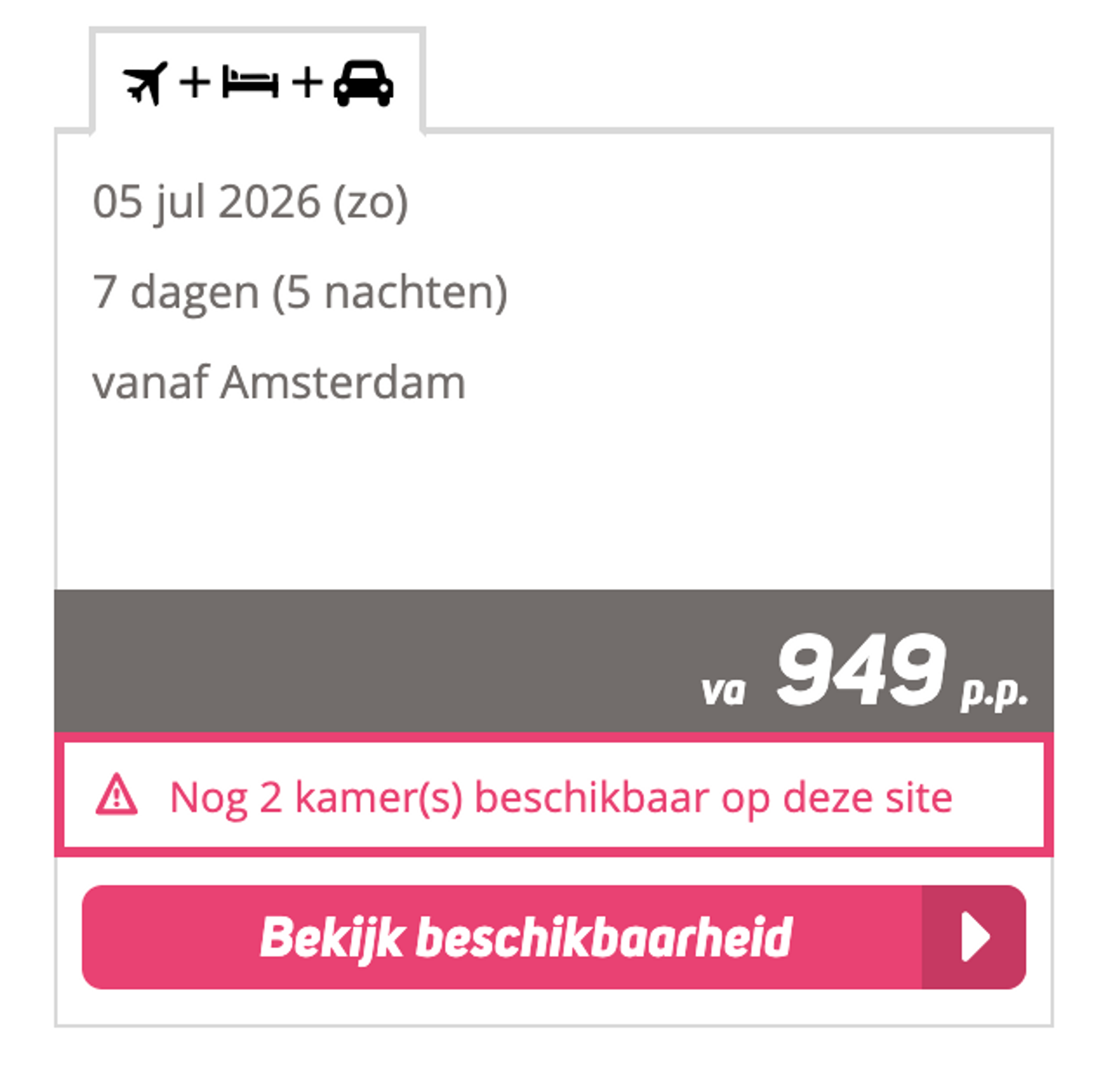 Boekingsvoorbeeld