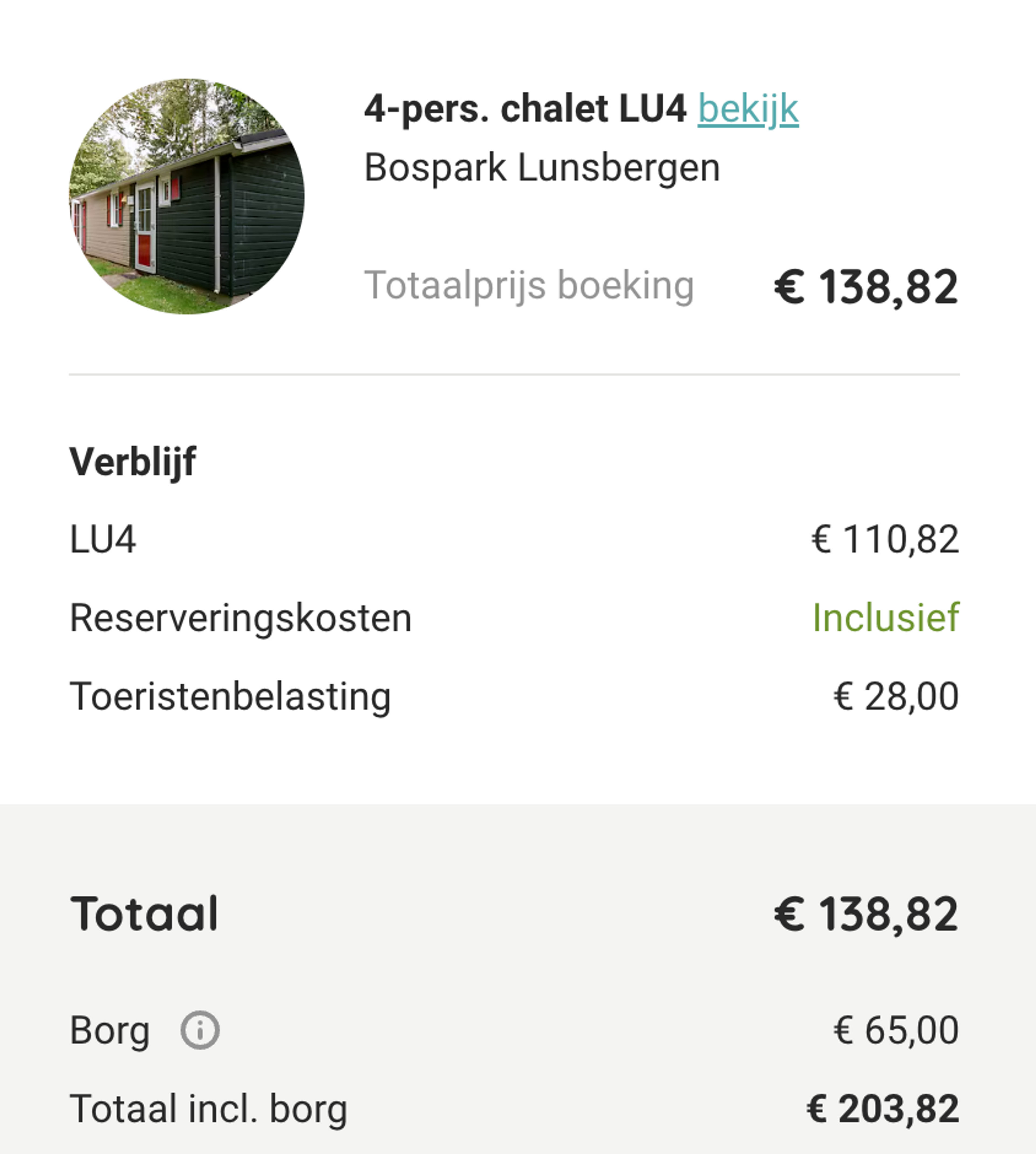 Boekingsvoorbeeld