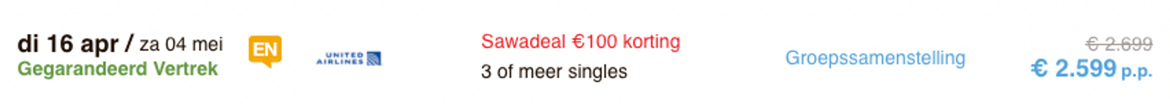 Boekingsvoorbeeld