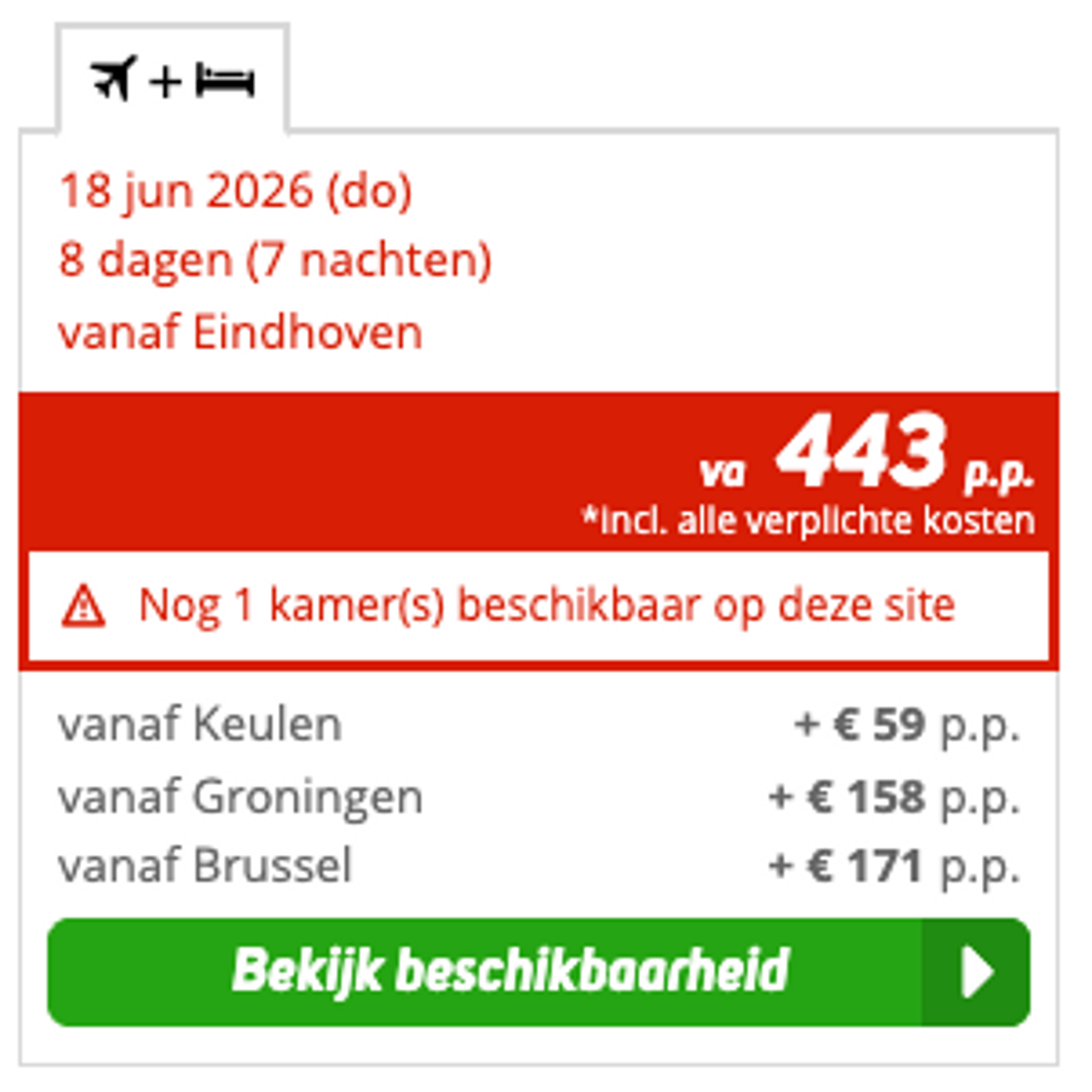 Boekingsvoorbeeld
