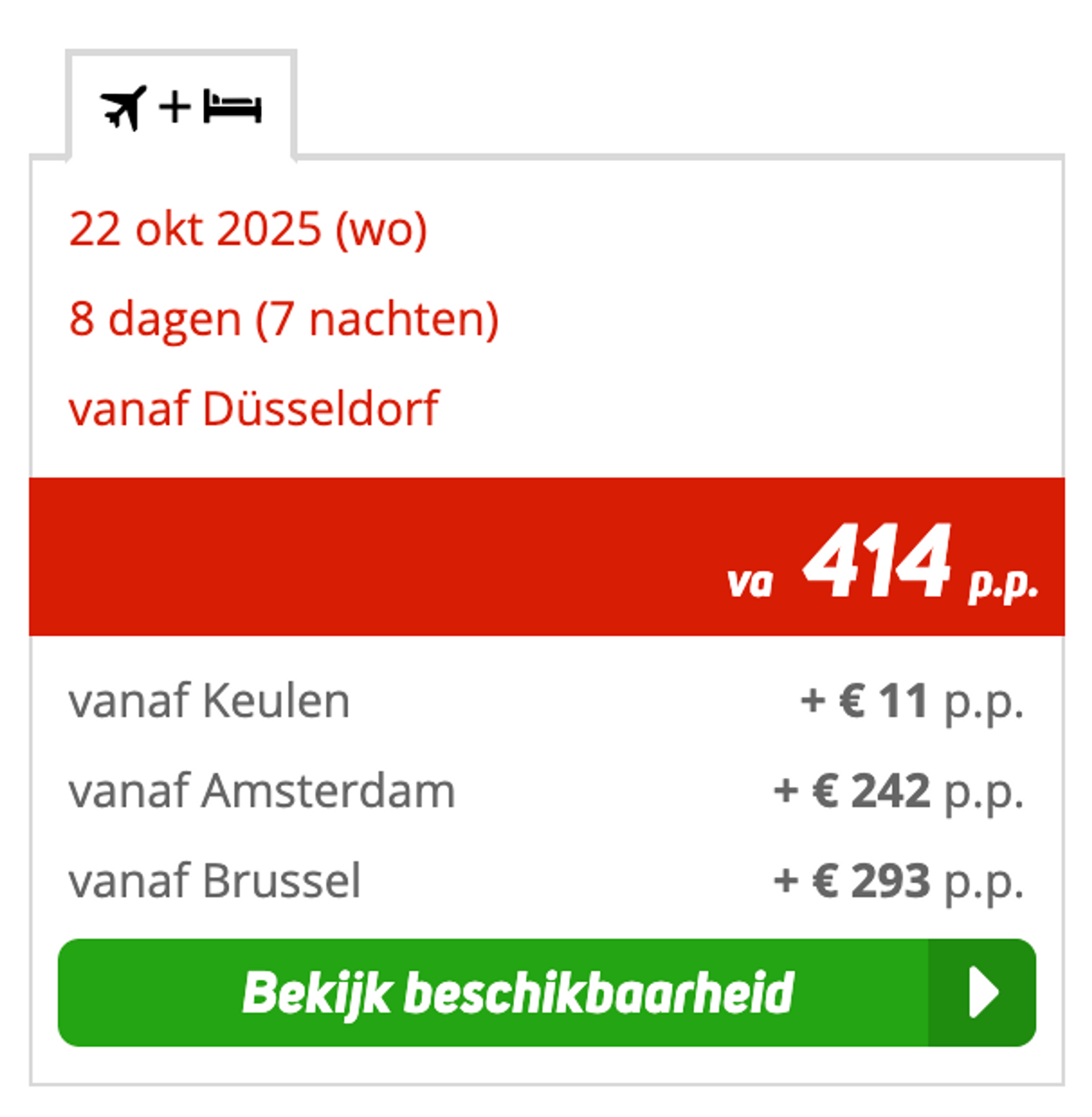 Boekingsvoorbeeld