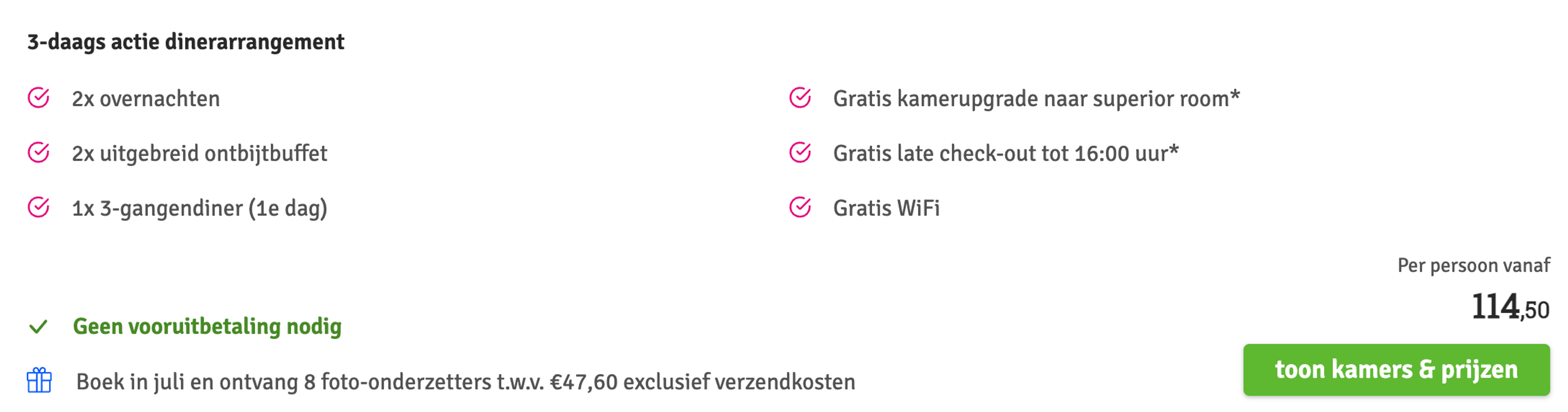 Boekingsvoorbeeld