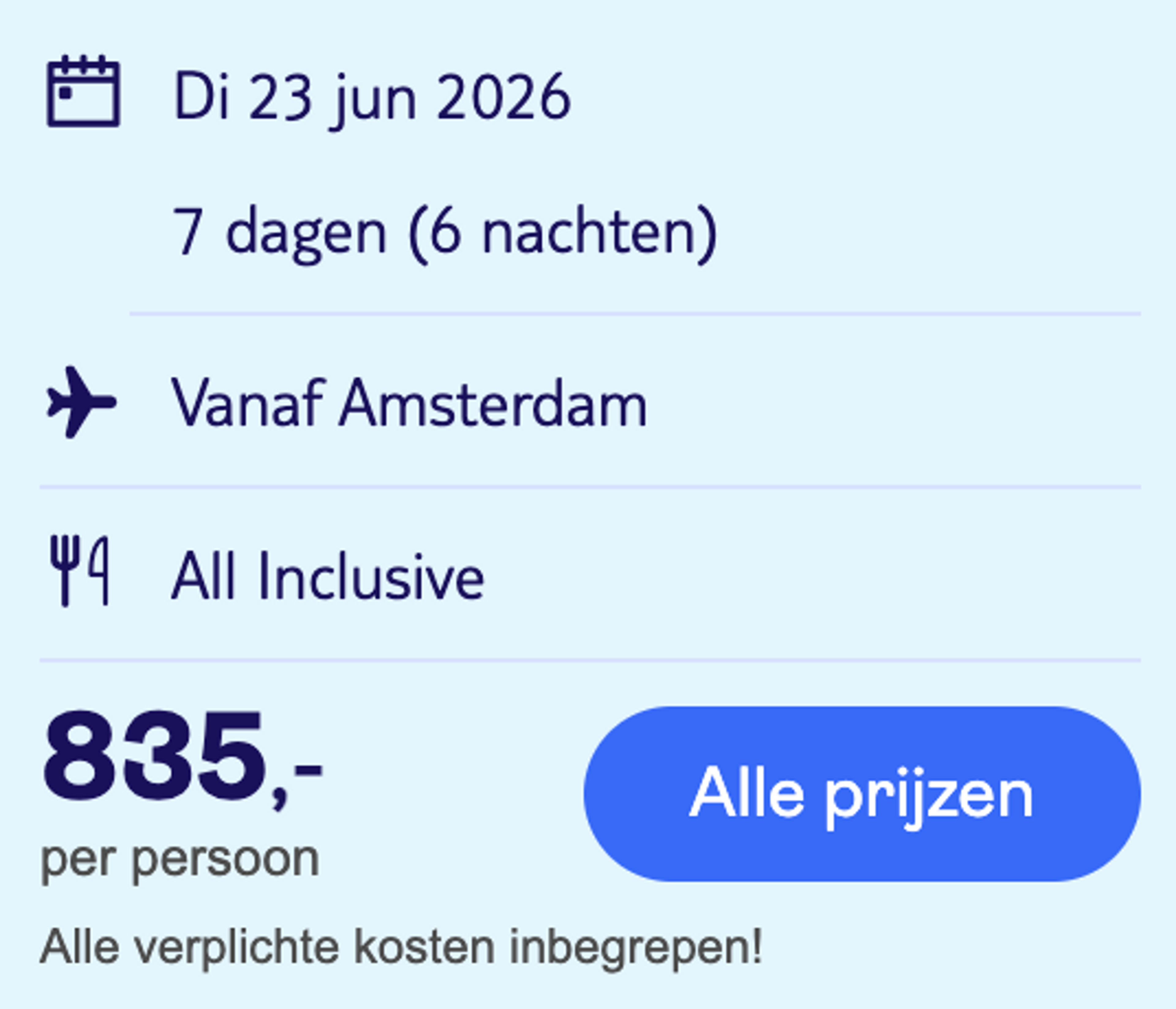 Boekingsvoorbeeld