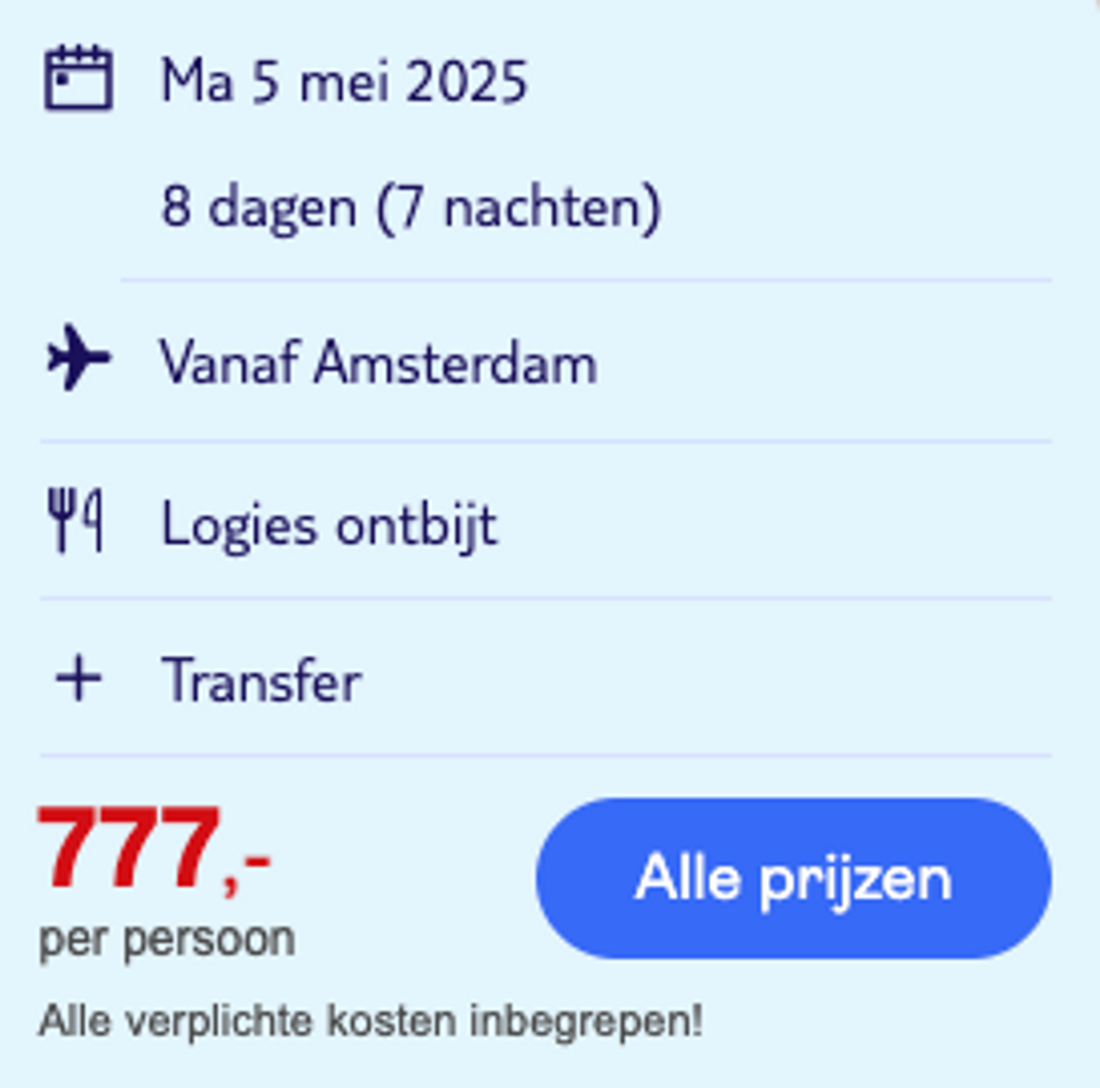 Boekingsvoorbeeld