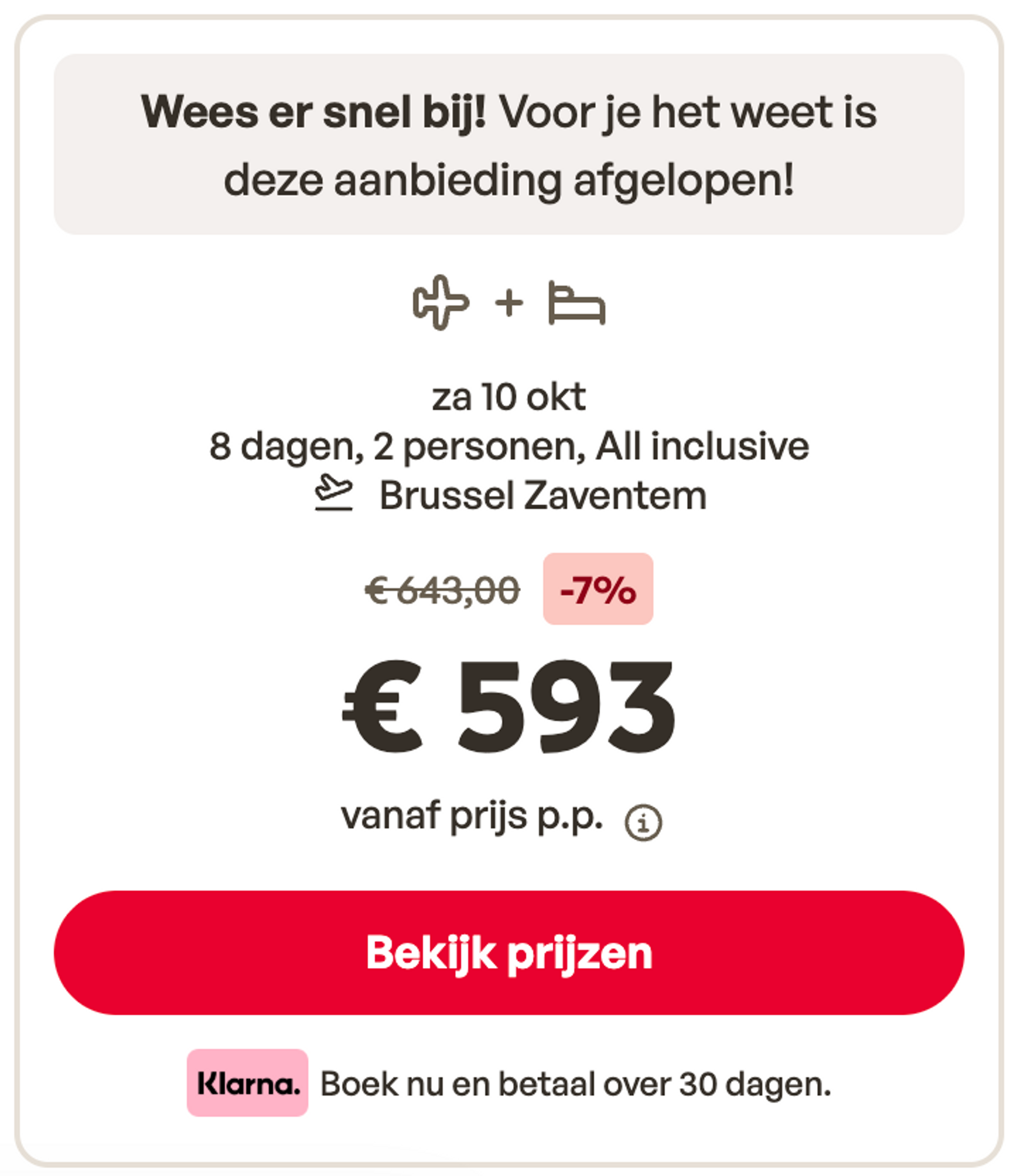 Boekingsvoorbeeld