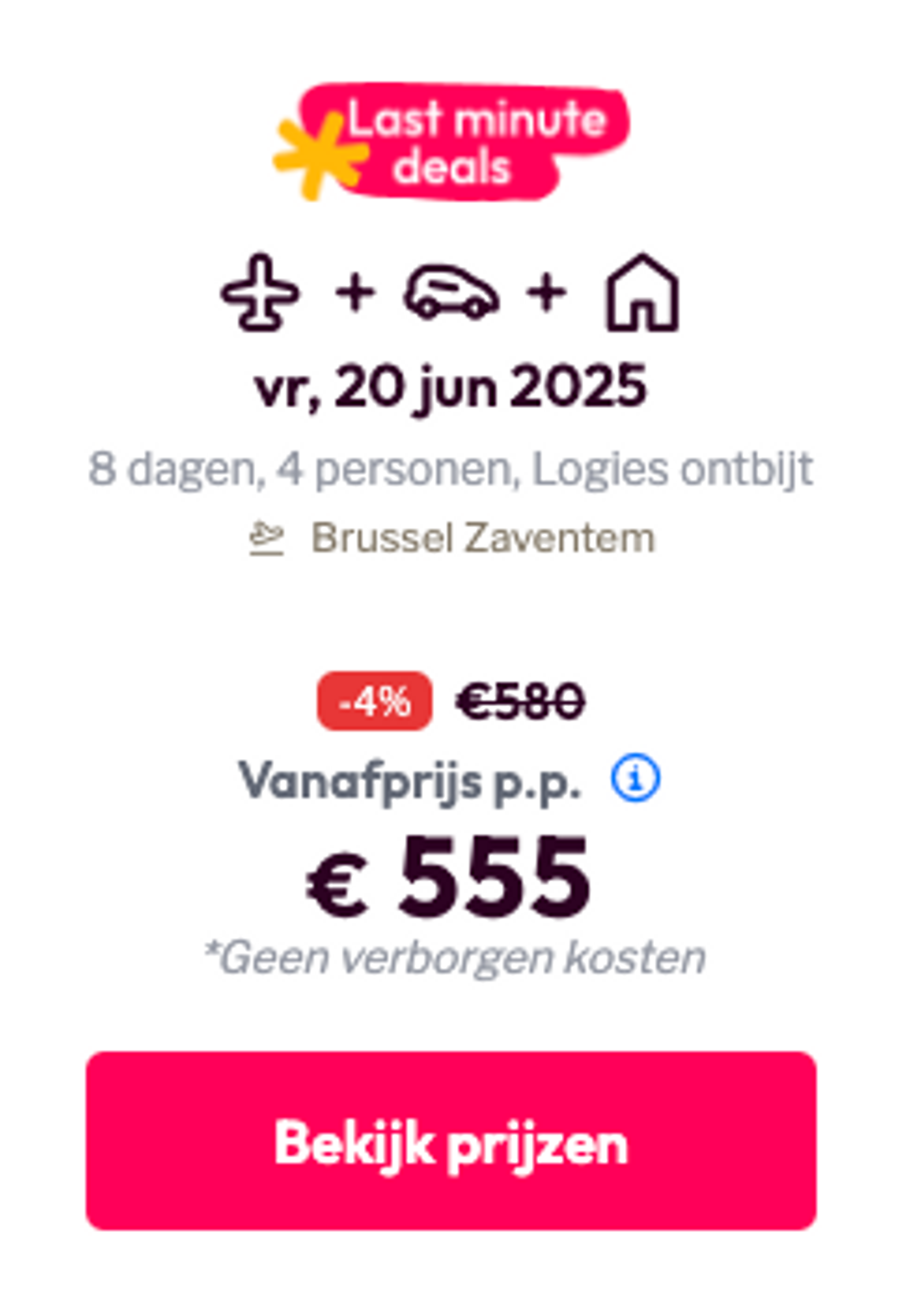 Boekingsvoorbeeld