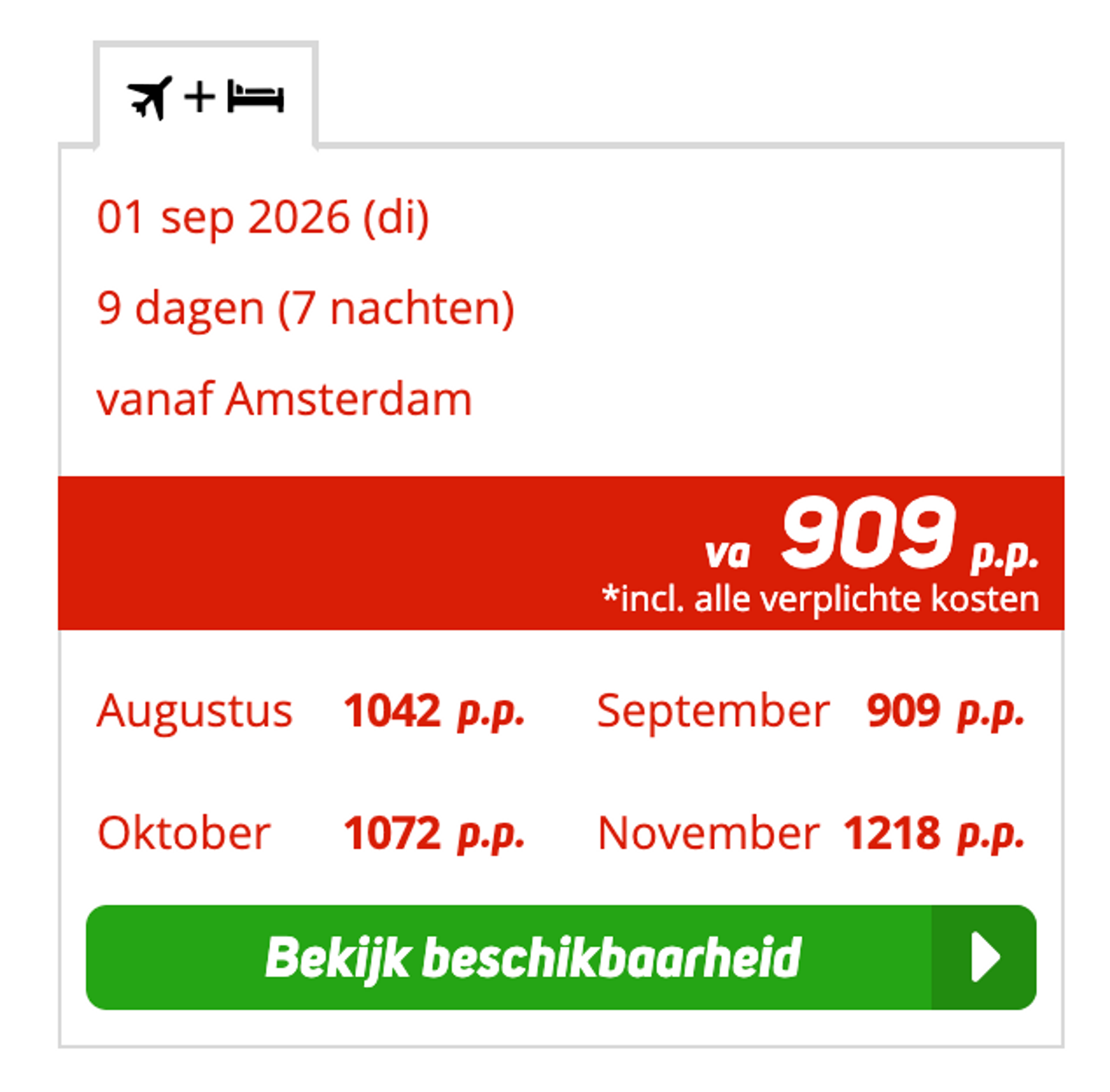 Boekingsvoorbeeld