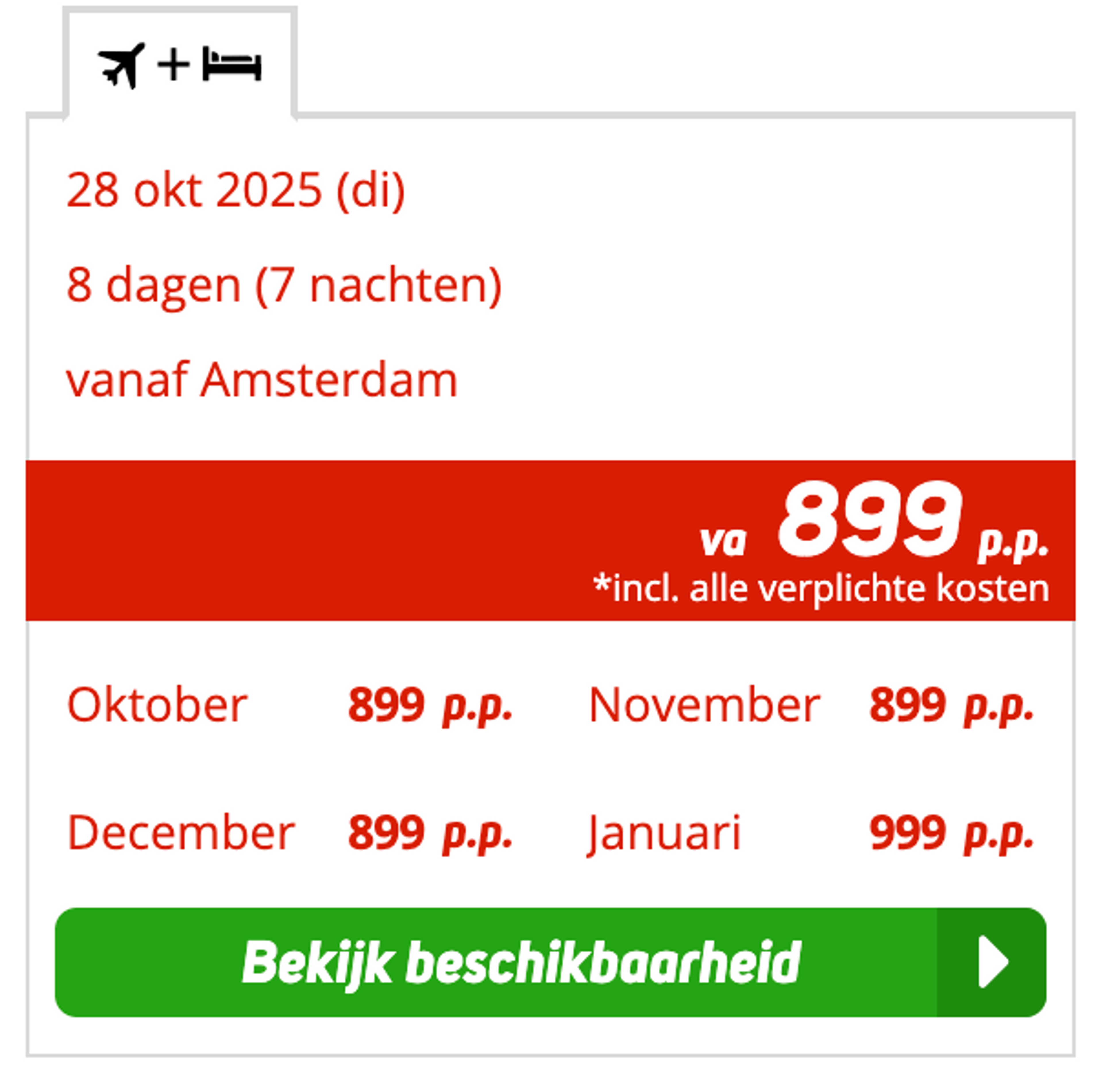 Boekingsvoorbeeld