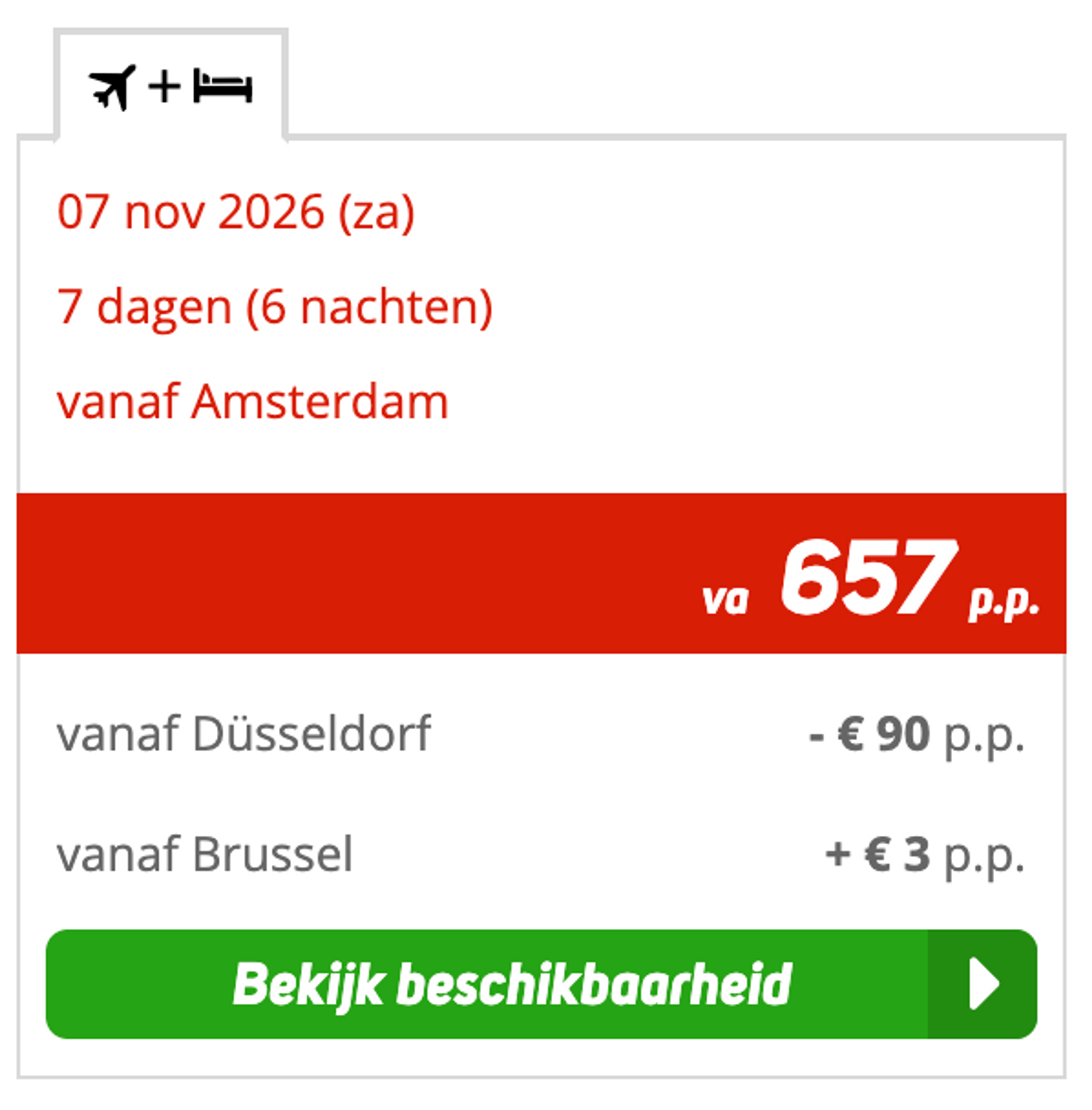 Boekingsvoorbeeld