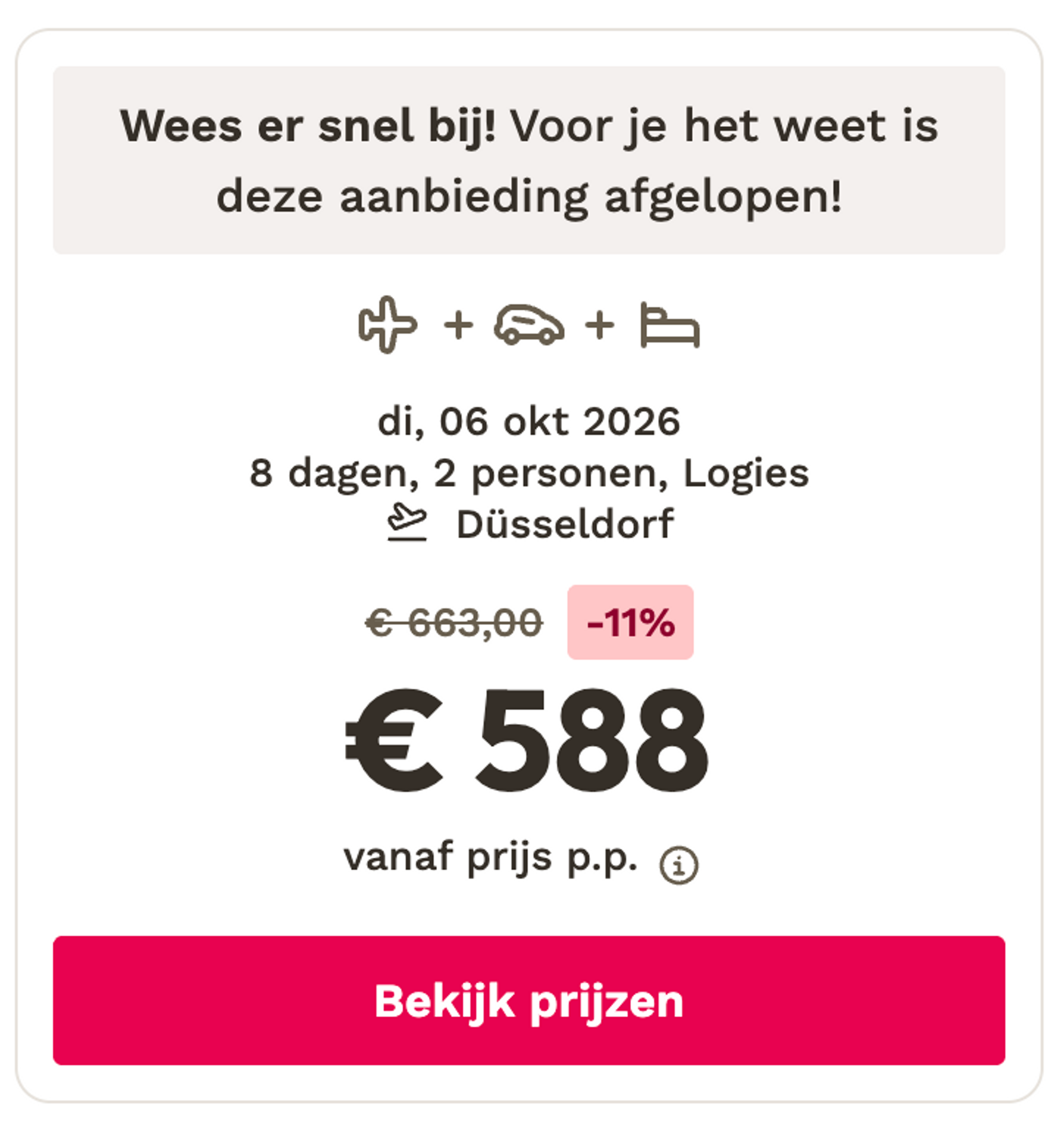Boekingsvoorbeeld