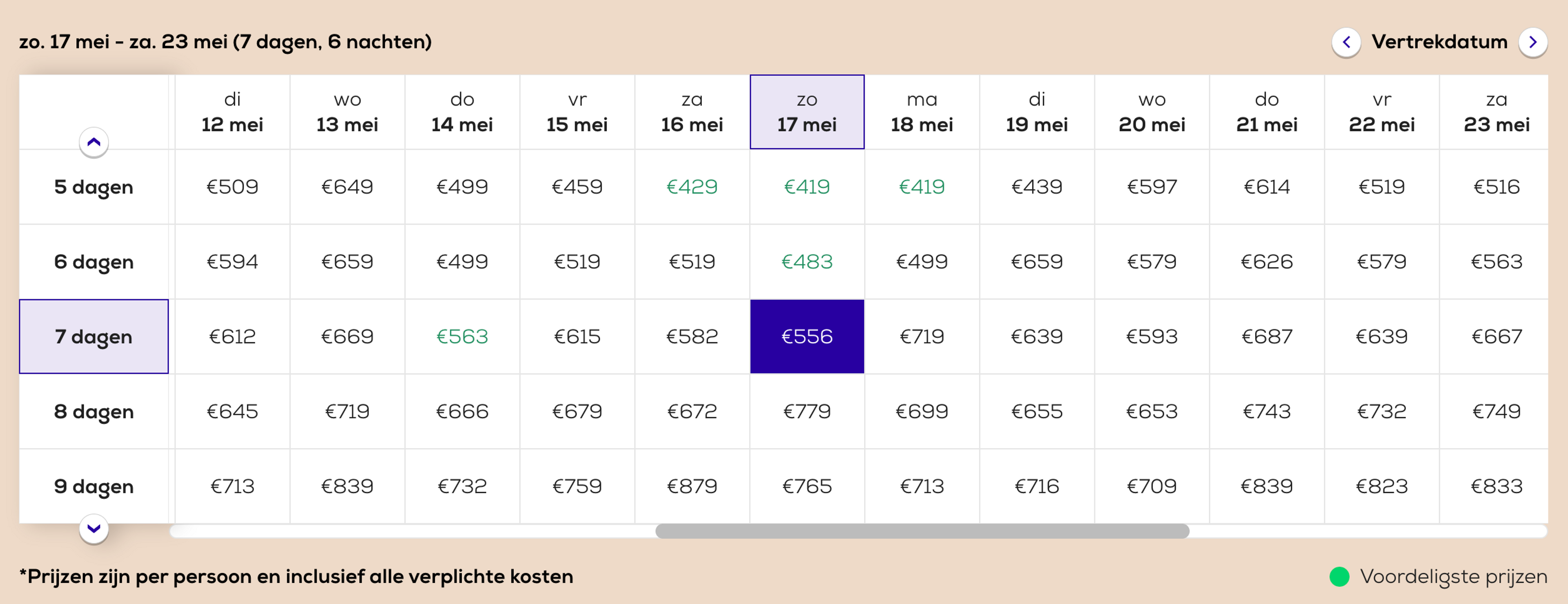 Boekingsvoorbeeld