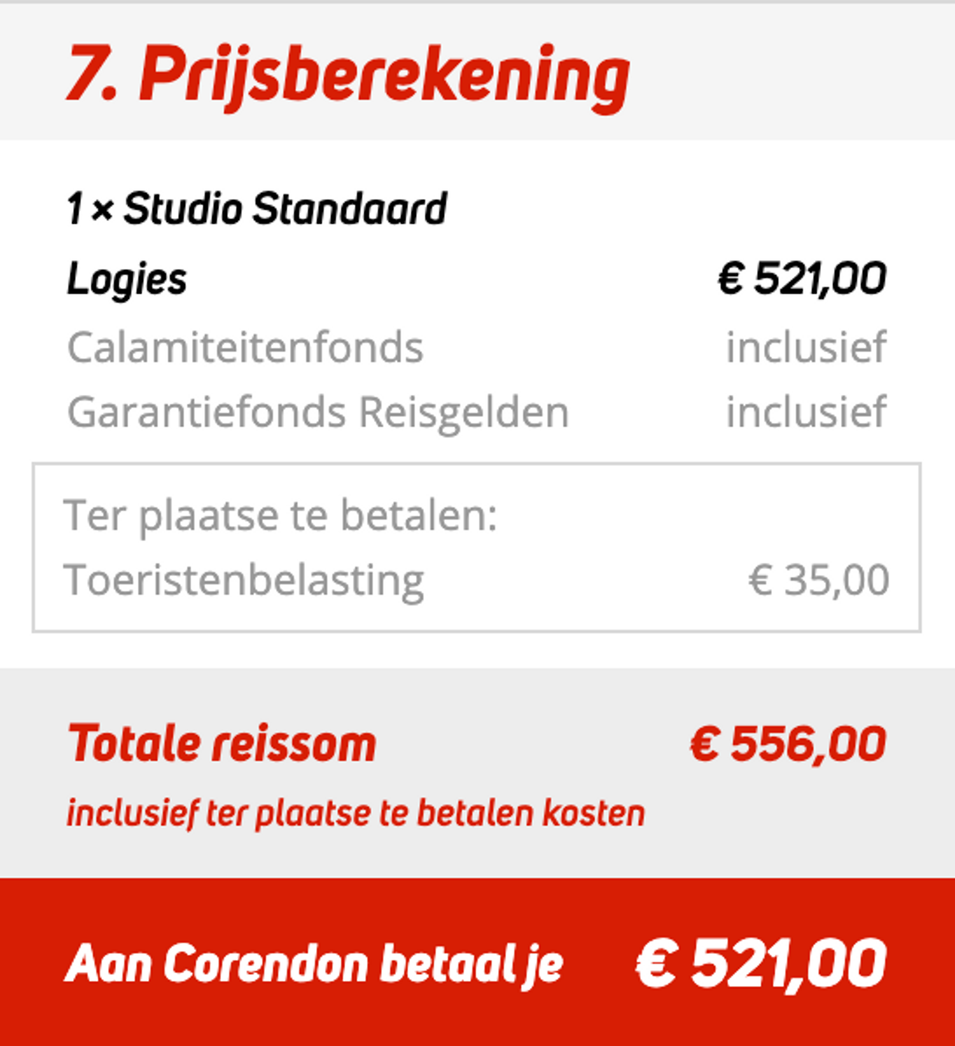 Boekingsvoorbeeld