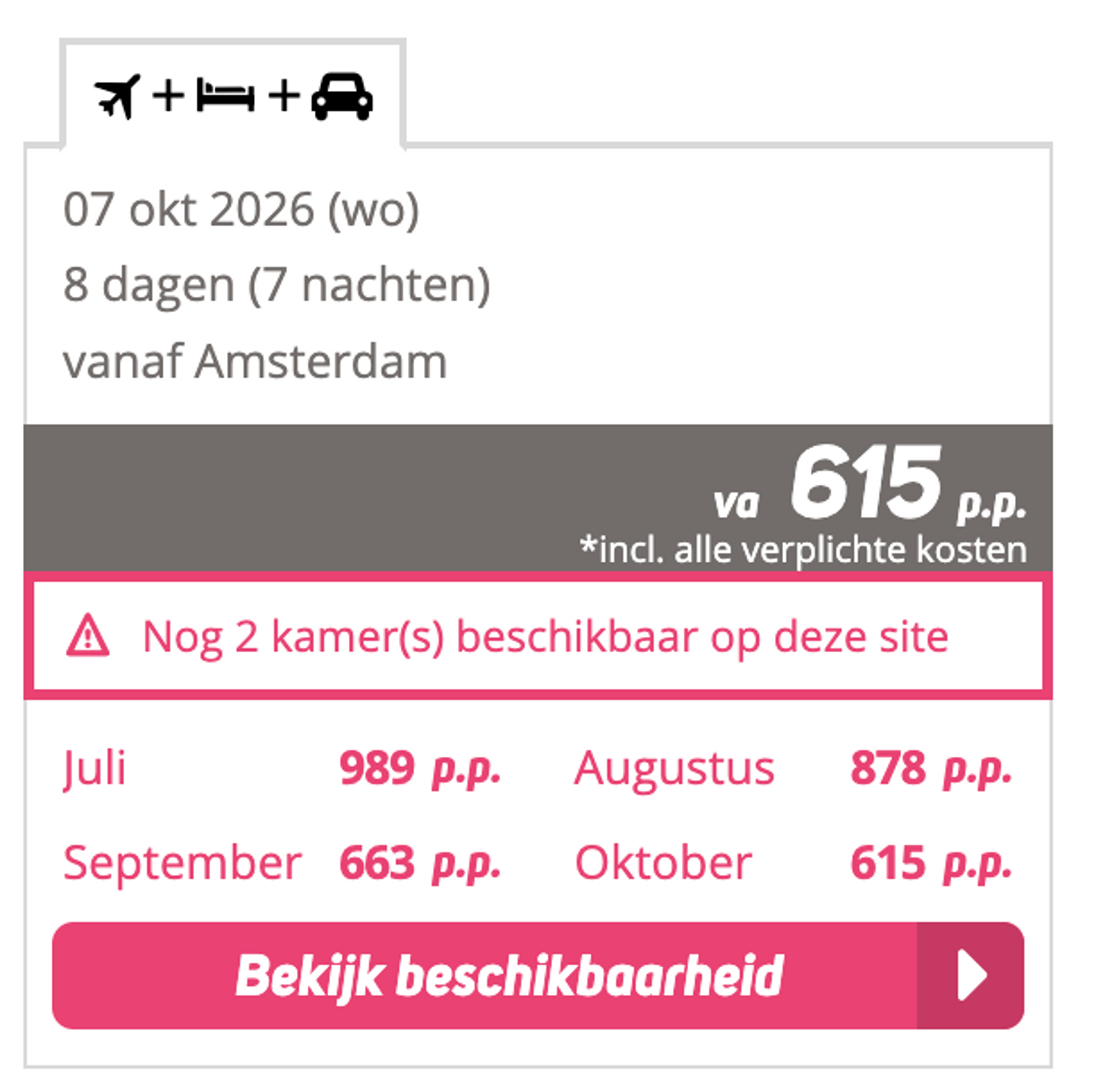 Boekingsvoorbeeld
