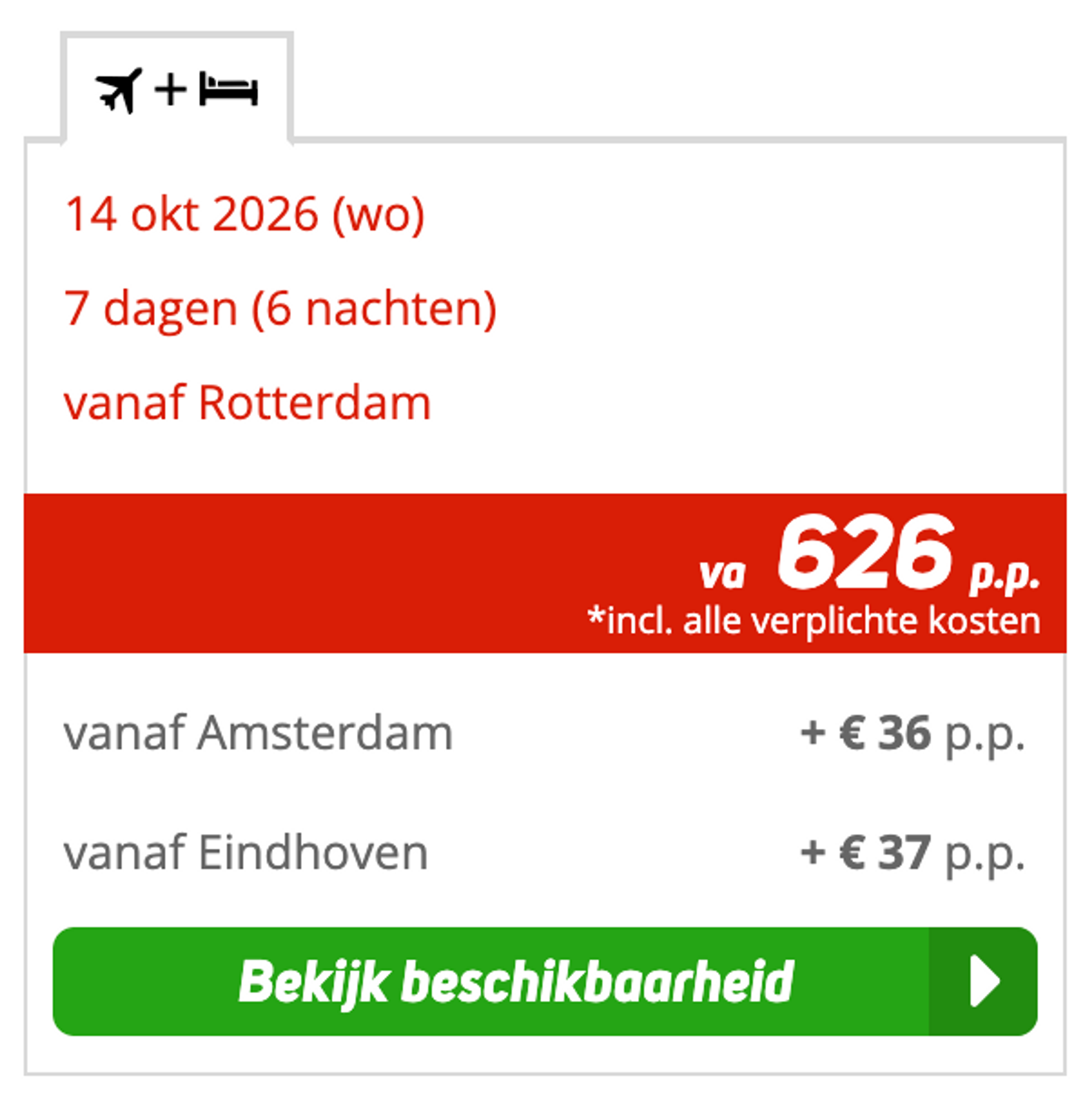 Boekingsvoorbeeld