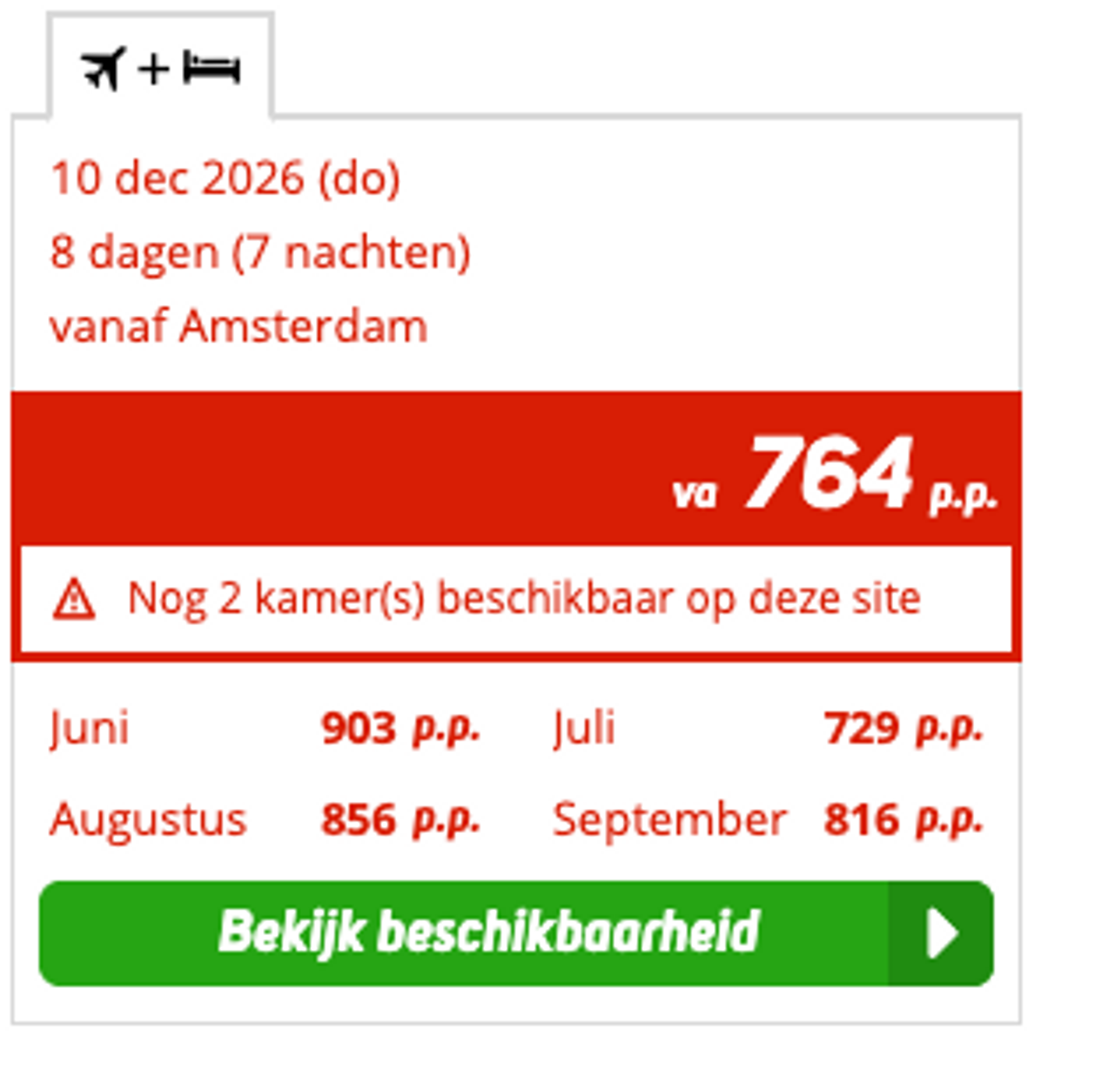 Boekingsvoorbeeld