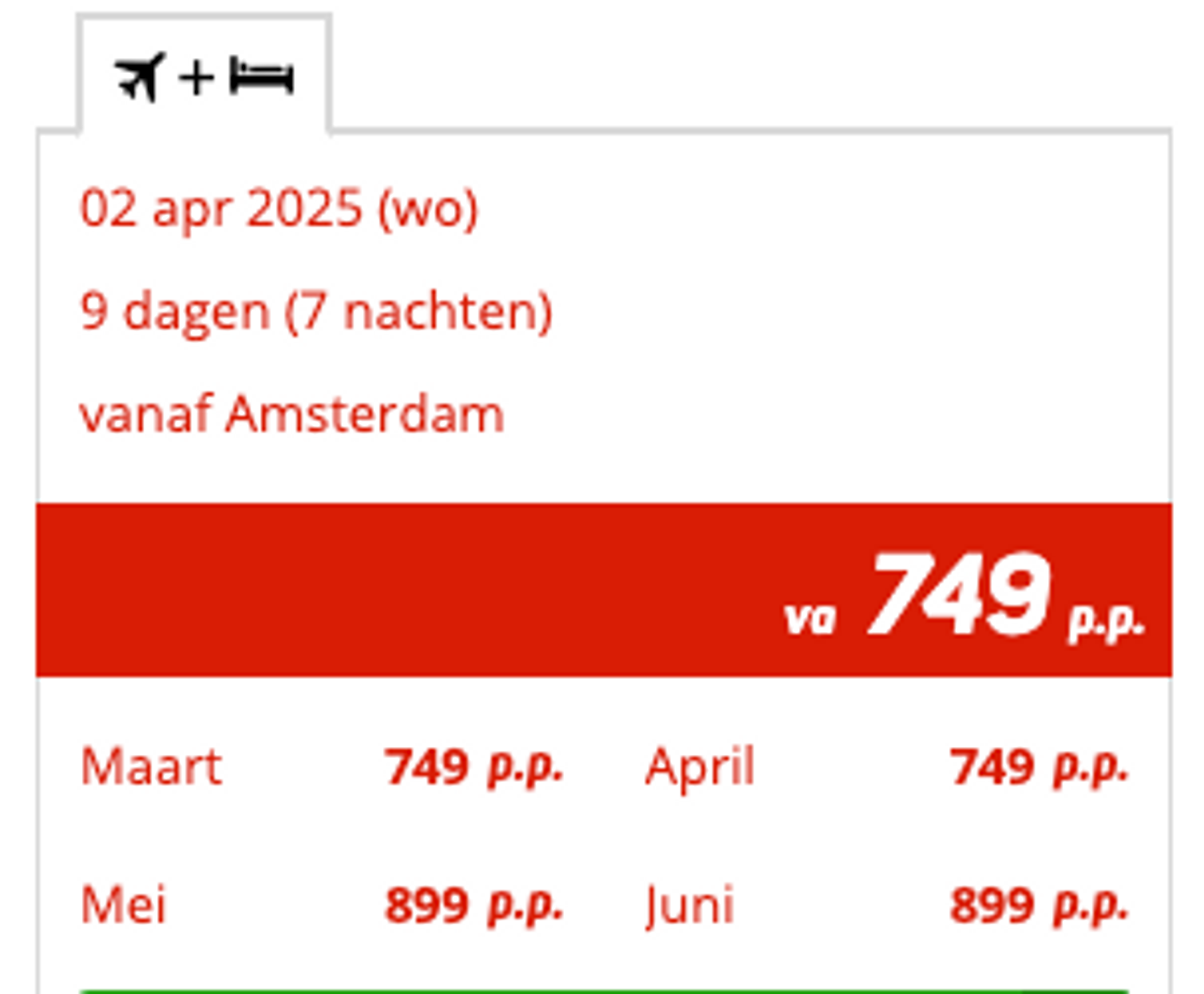 Boekingsvoorbeeld