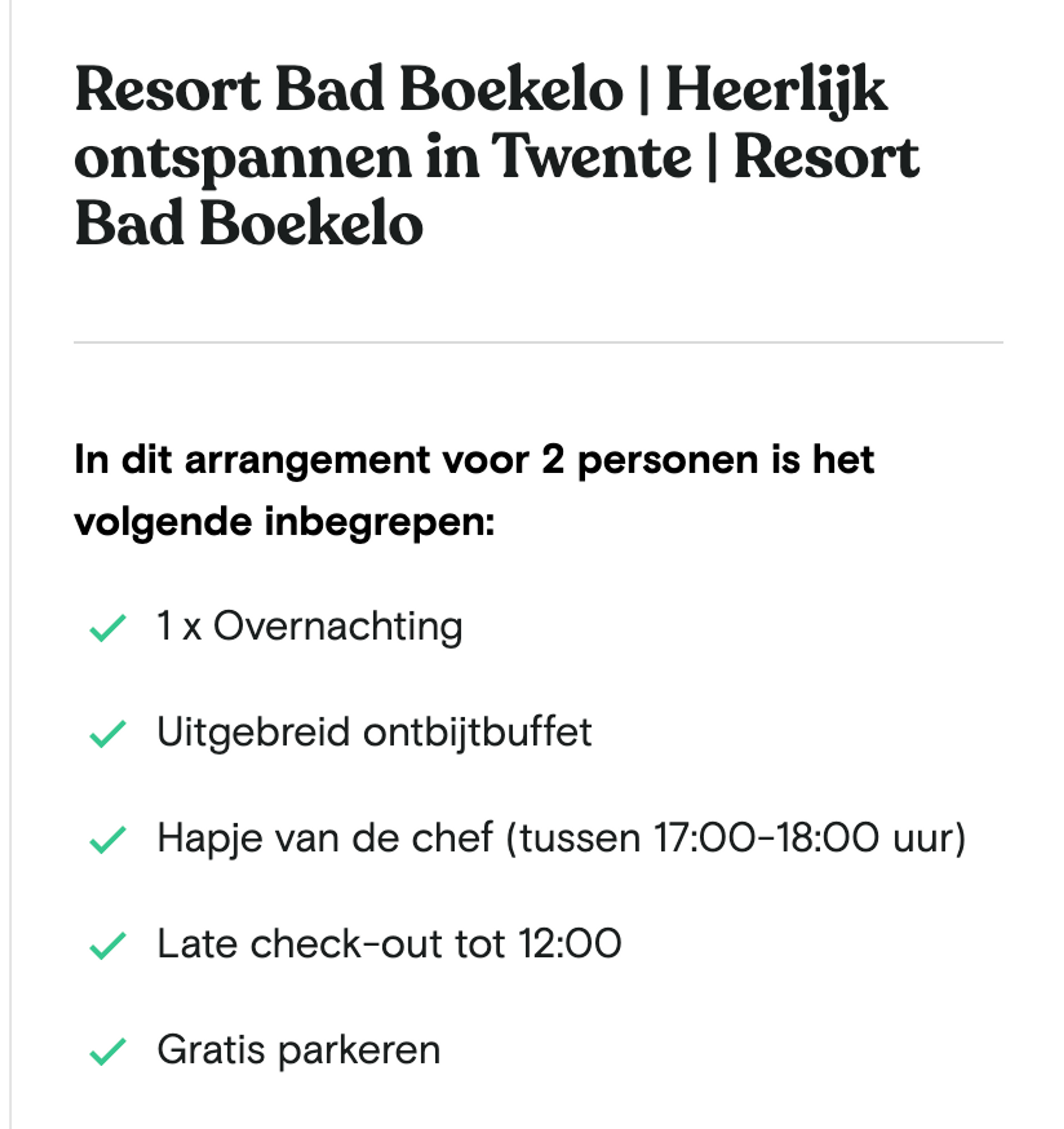 Boekingsvoorbeeld